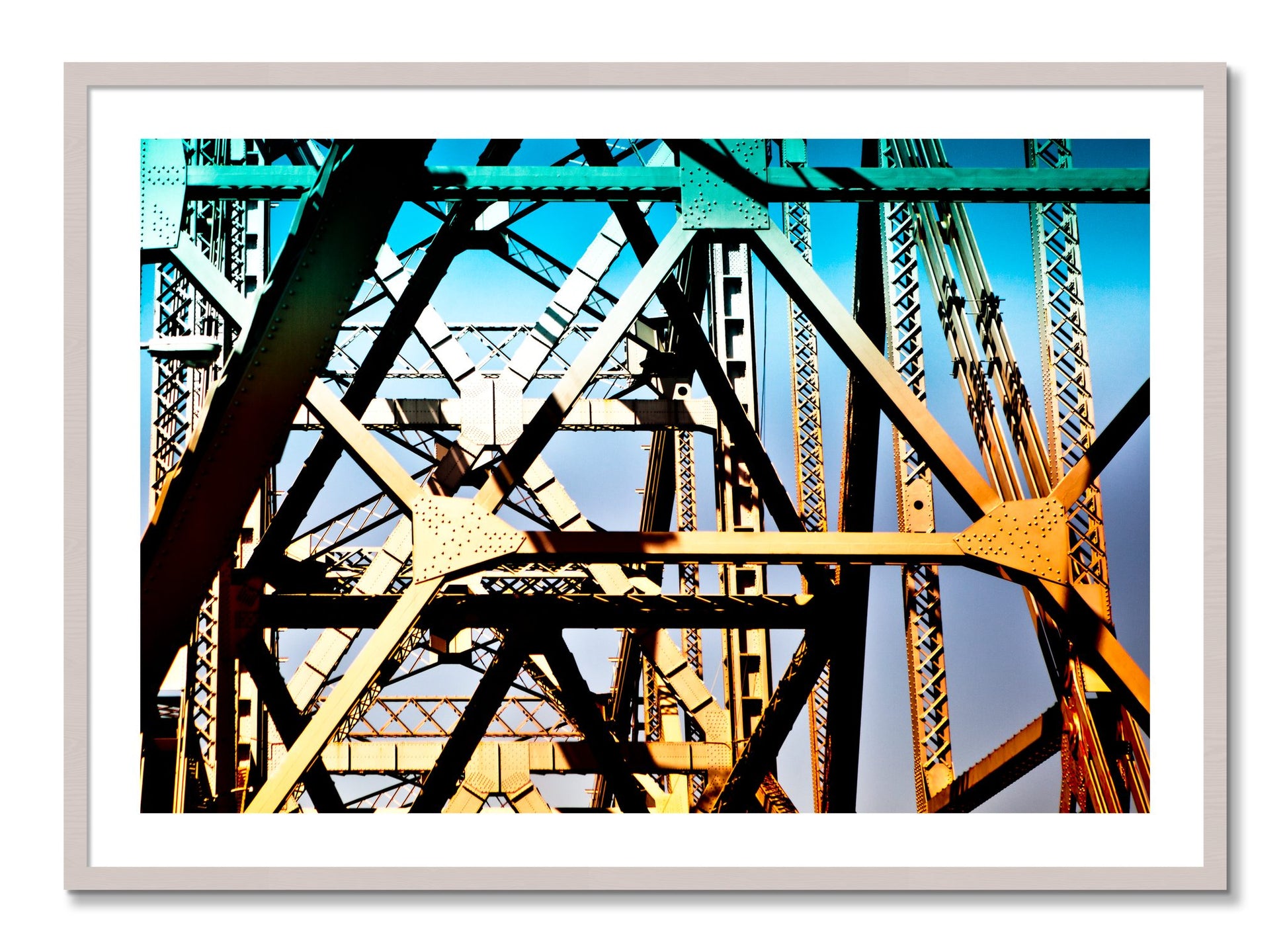 Framed photograph of Old School Cool by Dylan Ozanich, White Maple frame, Borders
