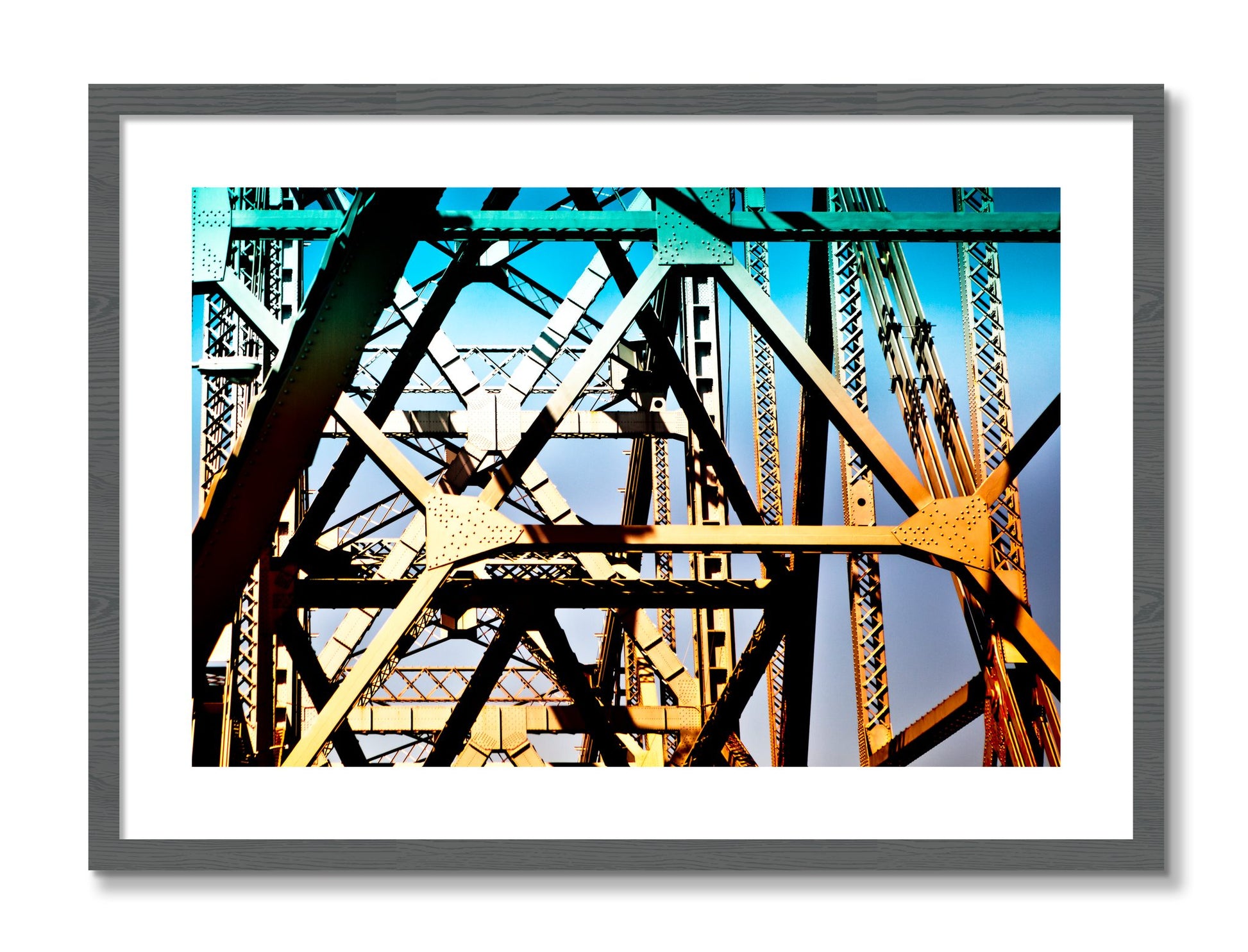 Framed photograph of Old School Cool by Dylan Ozanich, Grey frame, Borders