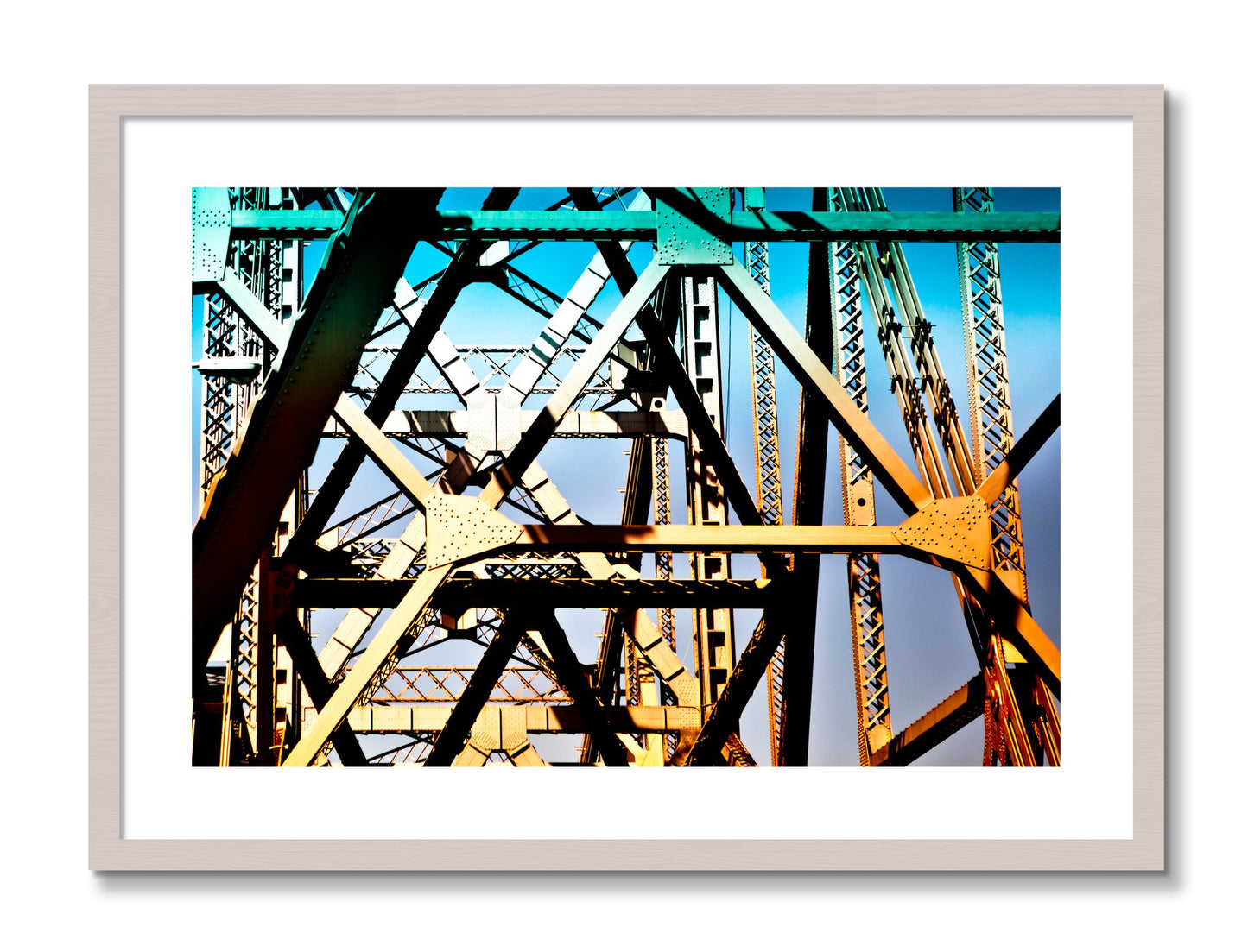 Framed photograph of Old School Cool by Dylan Ozanich, White Maple frame, Borders