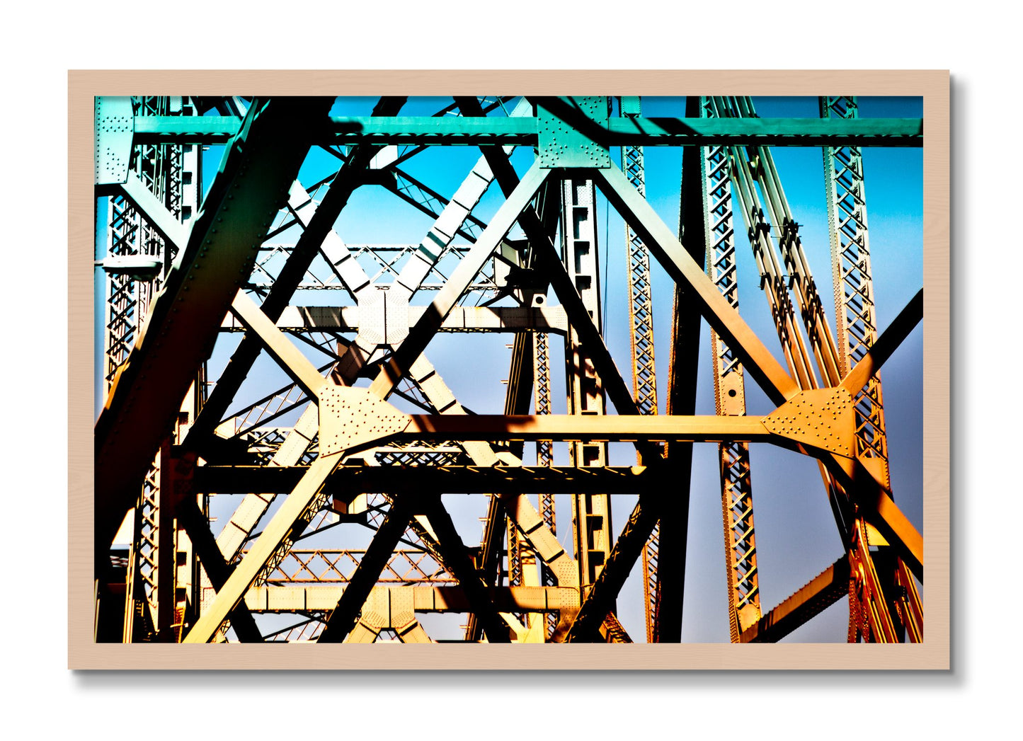 Framed photograph of Old School Cool by Dylan Ozanich, Maple frame, Full Bleed