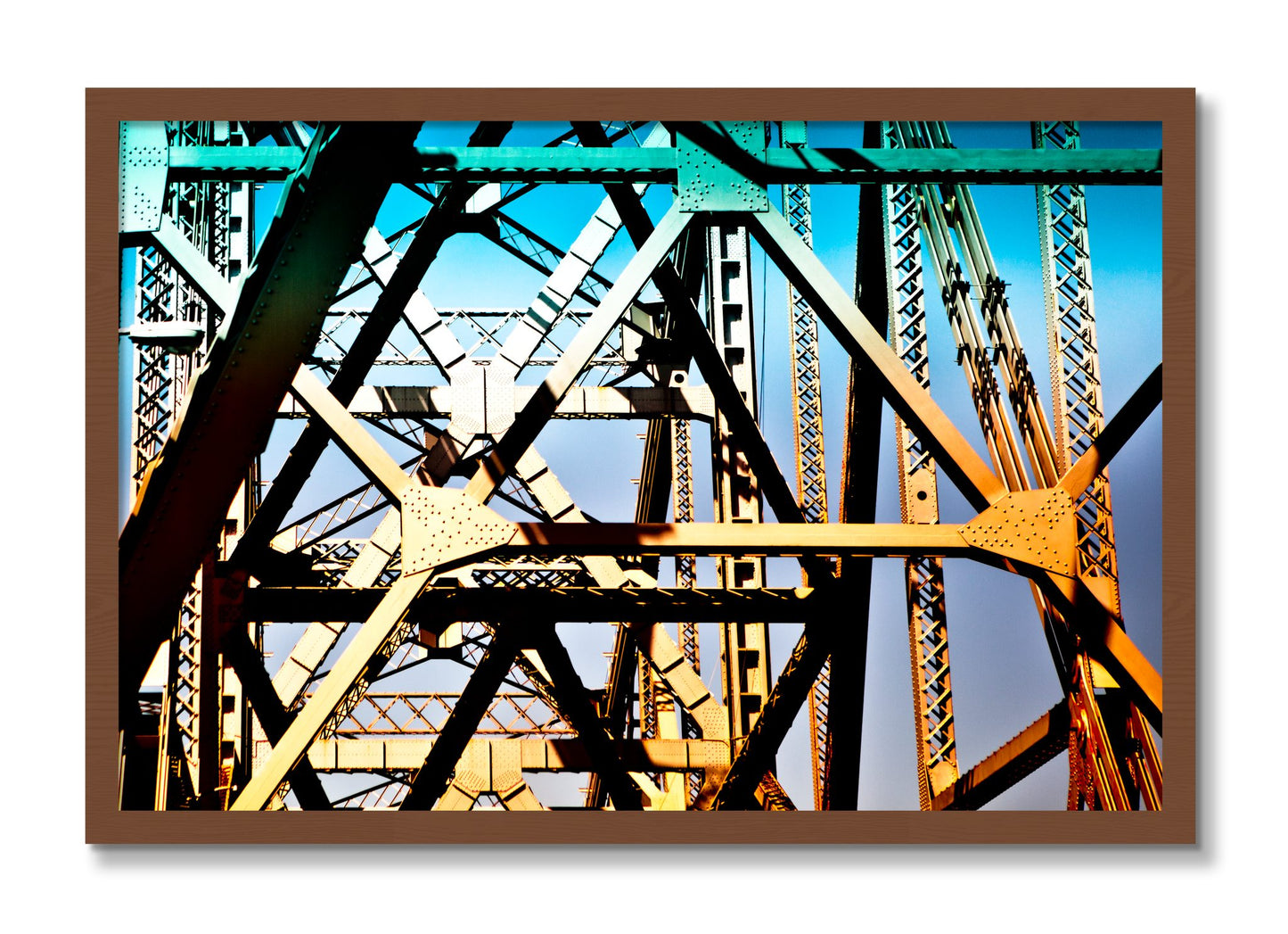 Framed photograph of Old School Cool by Dylan Ozanich, Walnut frame, Full Bleed