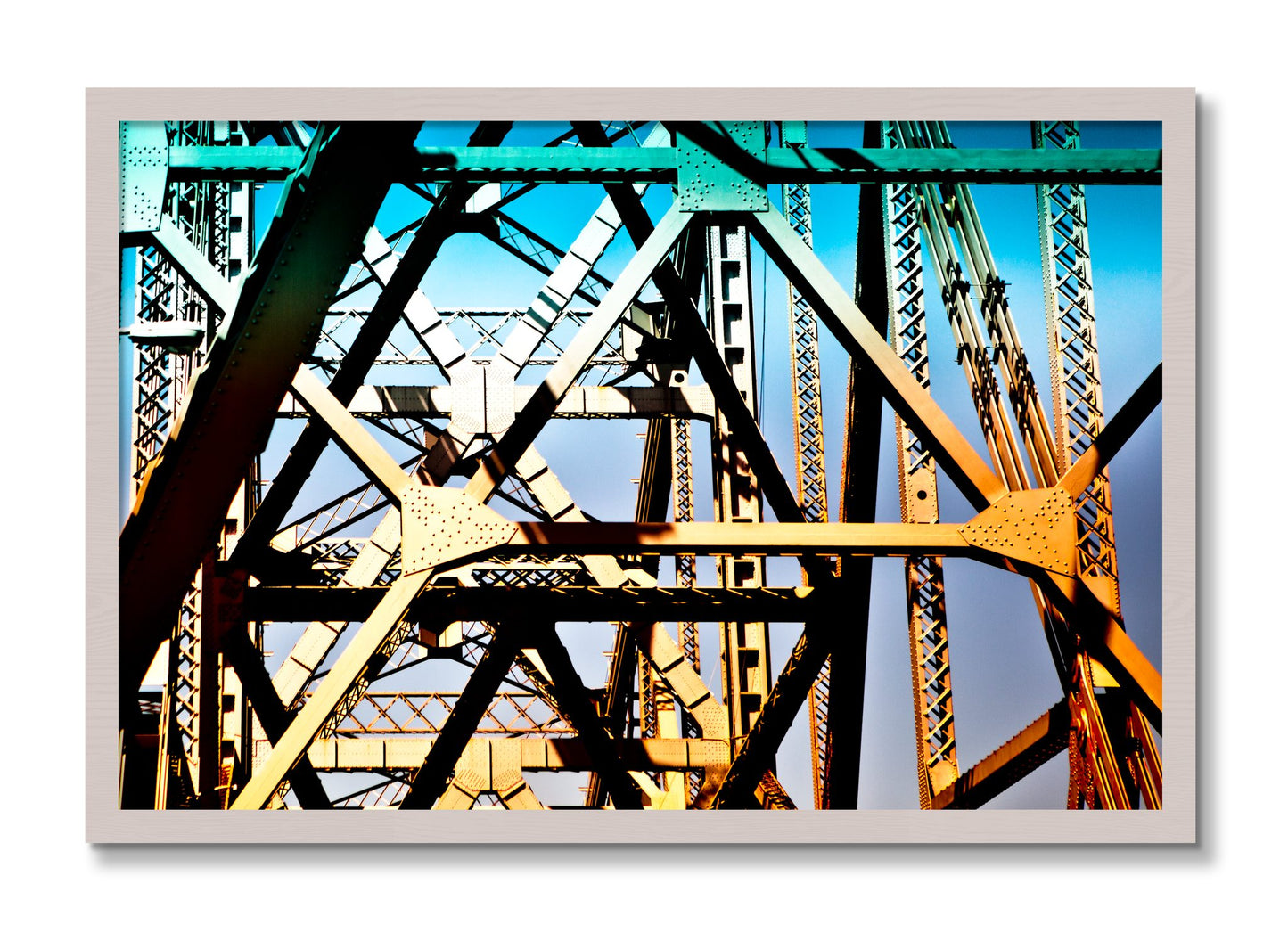 Framed photograph of Old School Cool by Dylan Ozanich, White Maple frame, Full Bleed