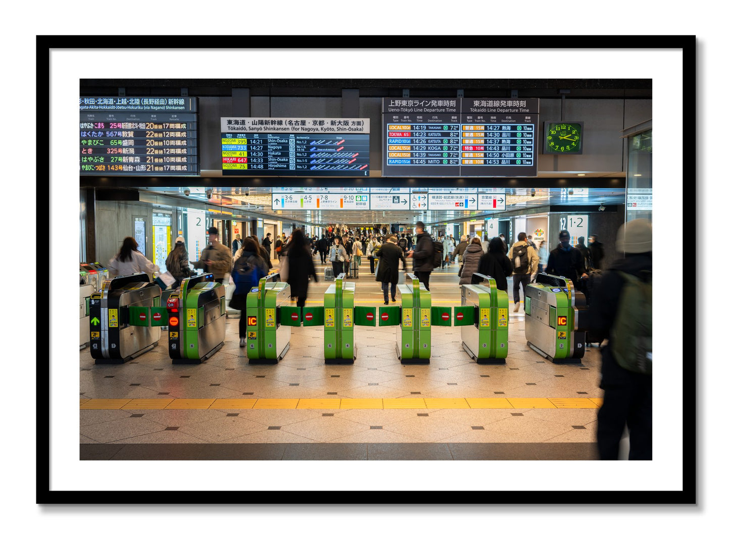 Framed photograph of On Time by Dylan Ozanich, Black frame, Borders