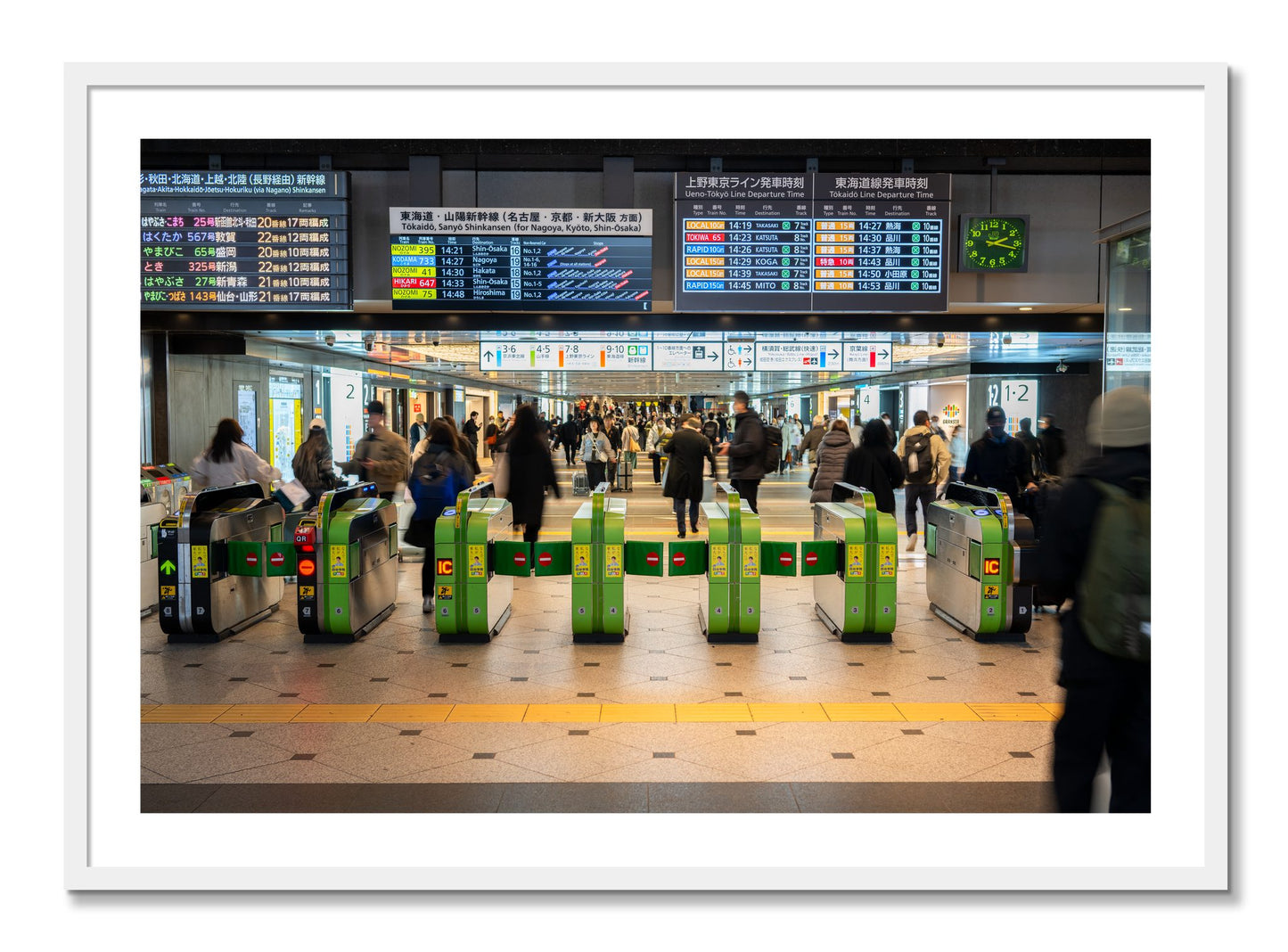 Framed photograph of On Time by Dylan Ozanich, White frame, Borders