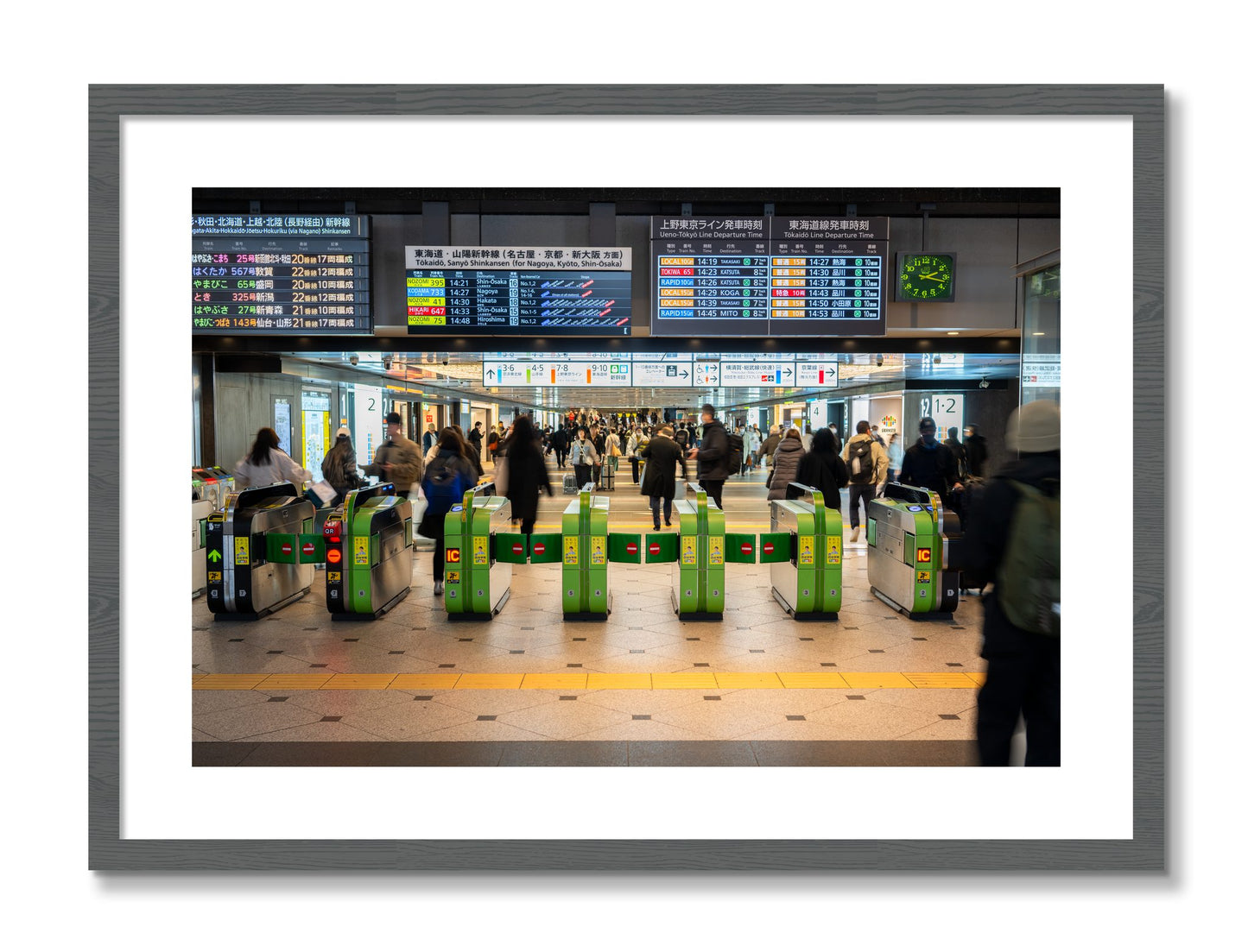 Framed photograph of On Time by Dylan Ozanich, Grey frame, Borders
