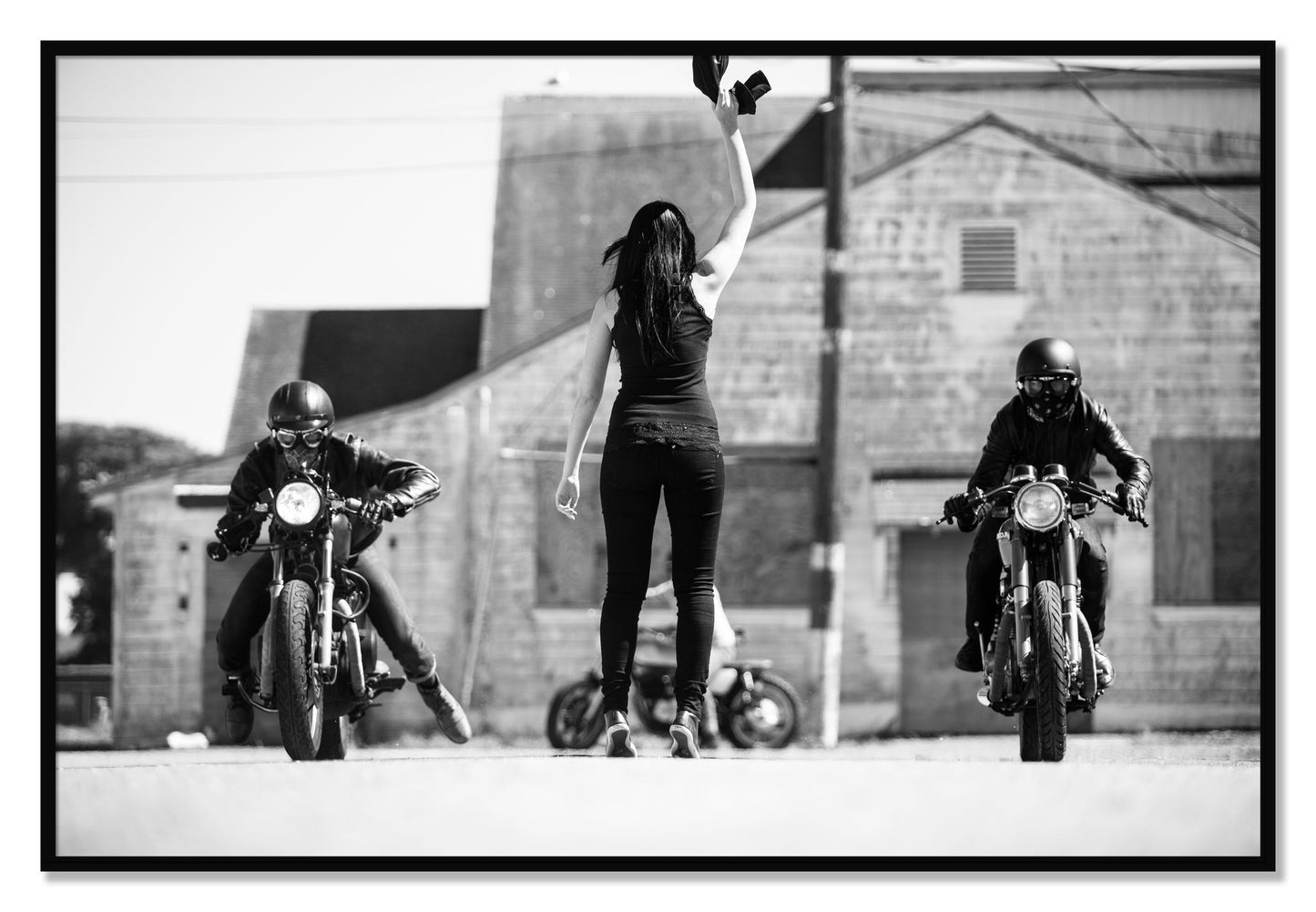 Framed photograph of On Your Mark by Dylan Ozanich, Black frame, Full Bleed