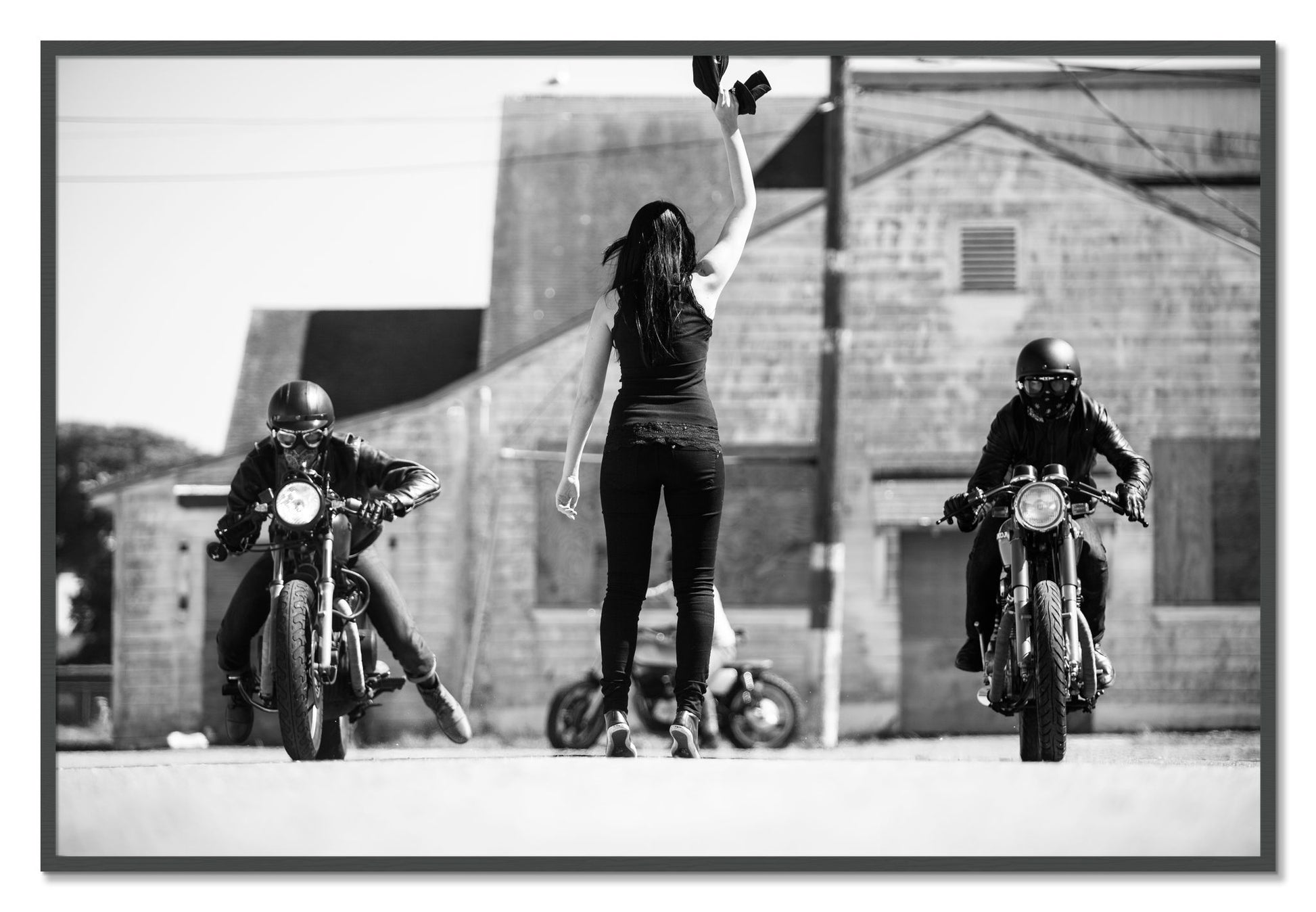 Framed photograph of On Your Mark by Dylan Ozanich, Grey frame, Full Bleed
