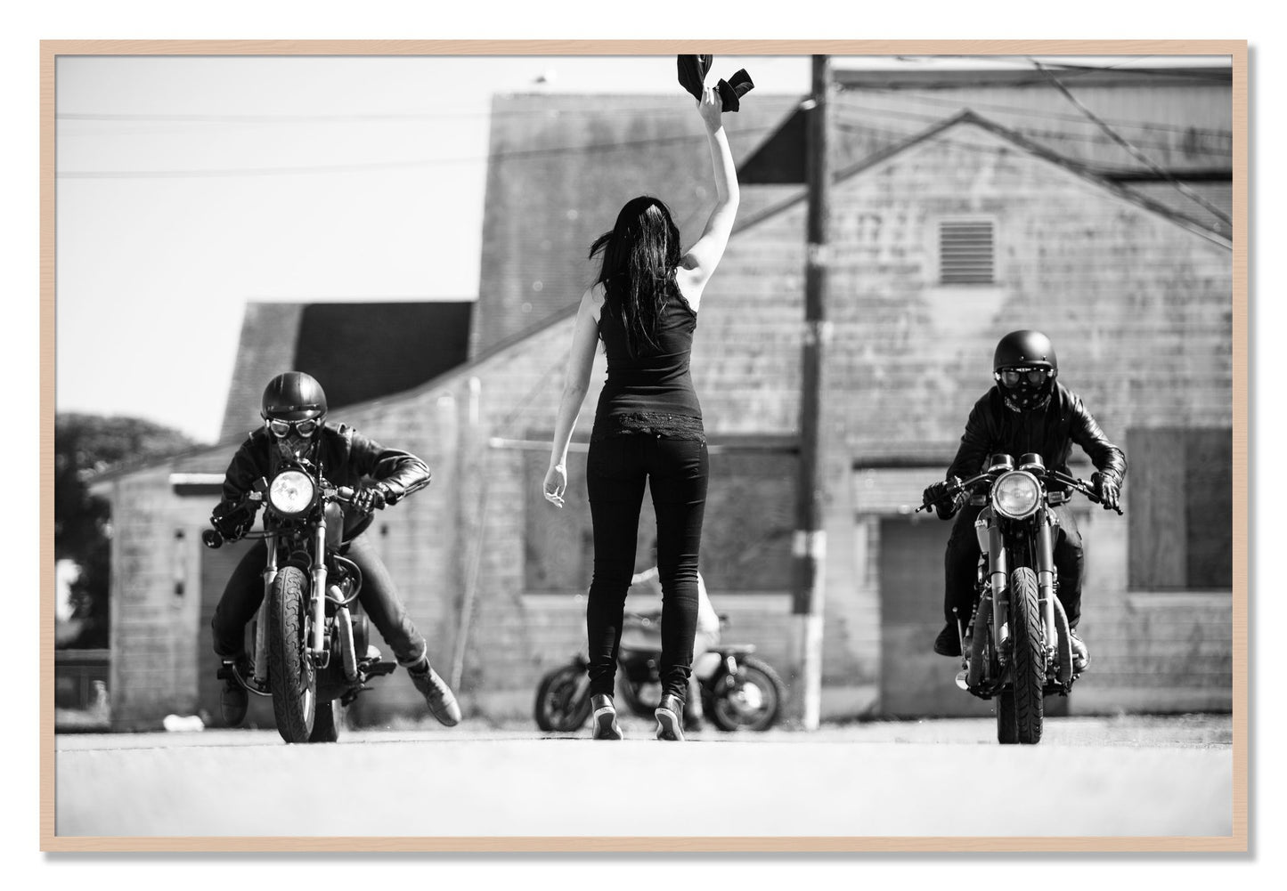 Framed photograph of On Your Mark by Dylan Ozanich, Maple frame, Full Bleed