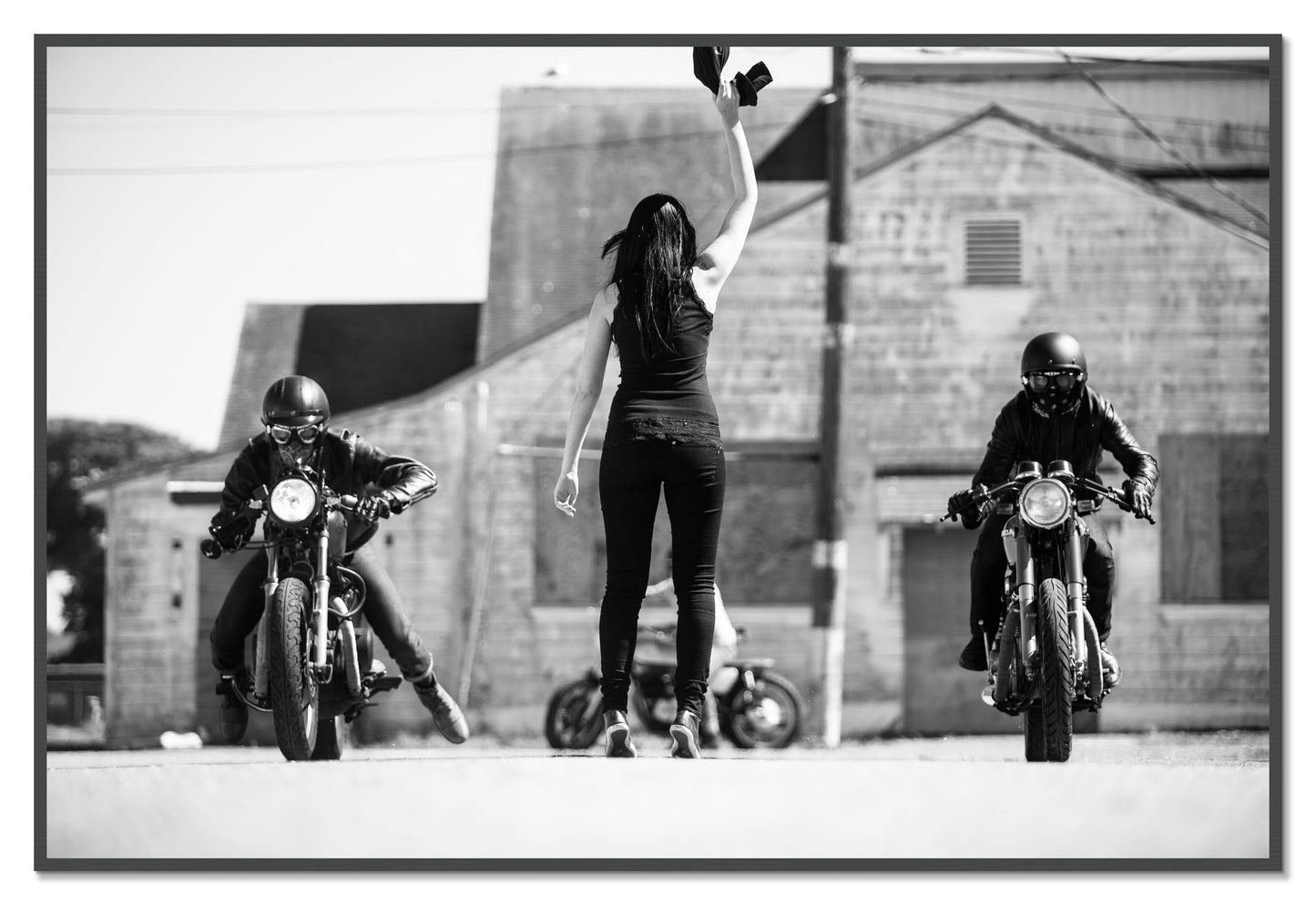 Framed photograph of On Your Mark by Dylan Ozanich, Grey frame, Full Bleed