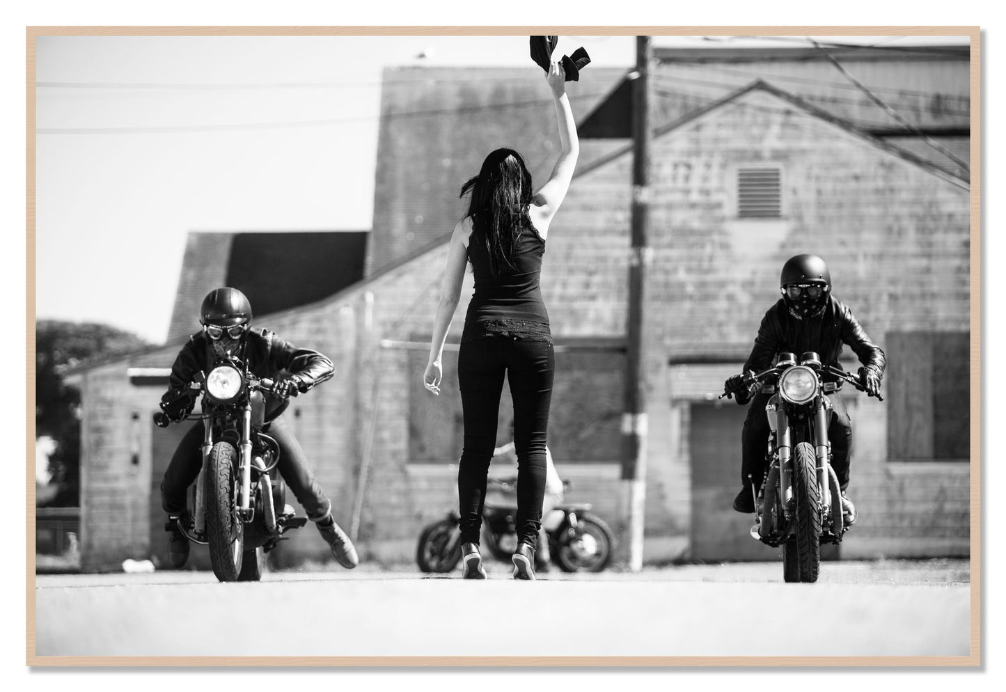 Framed photograph of On Your Mark by Dylan Ozanich, Maple frame, Full Bleed