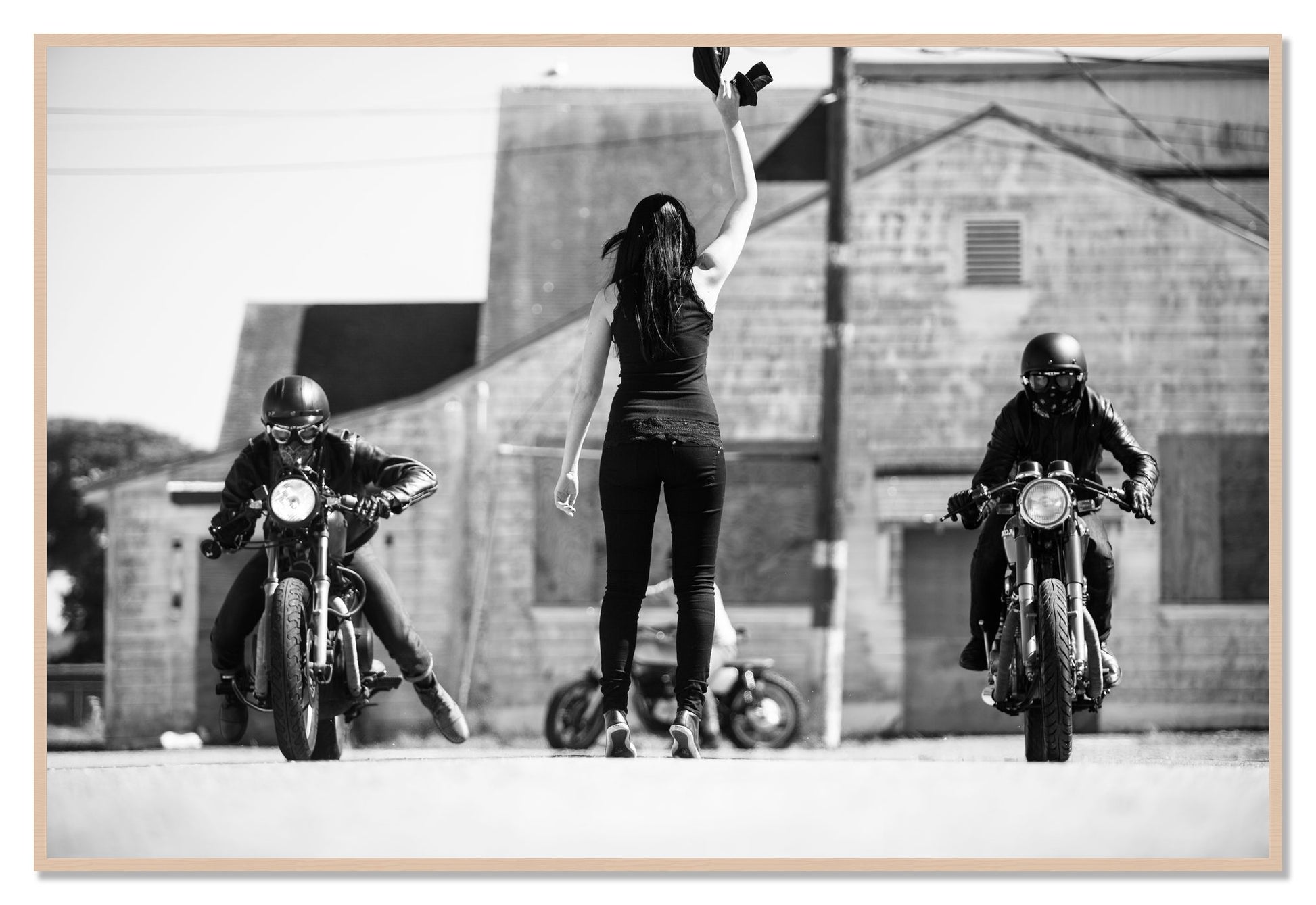 Framed photograph of On Your Mark by Dylan Ozanich, Maple frame, Full Bleed