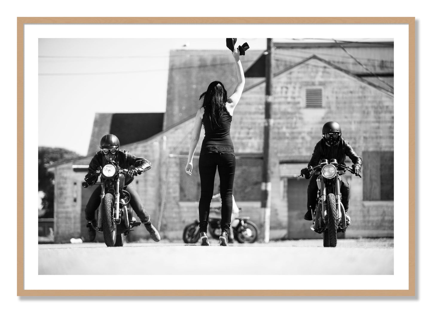 Framed photograph of On Your Mark by Dylan Ozanich, Oak frame, Borders