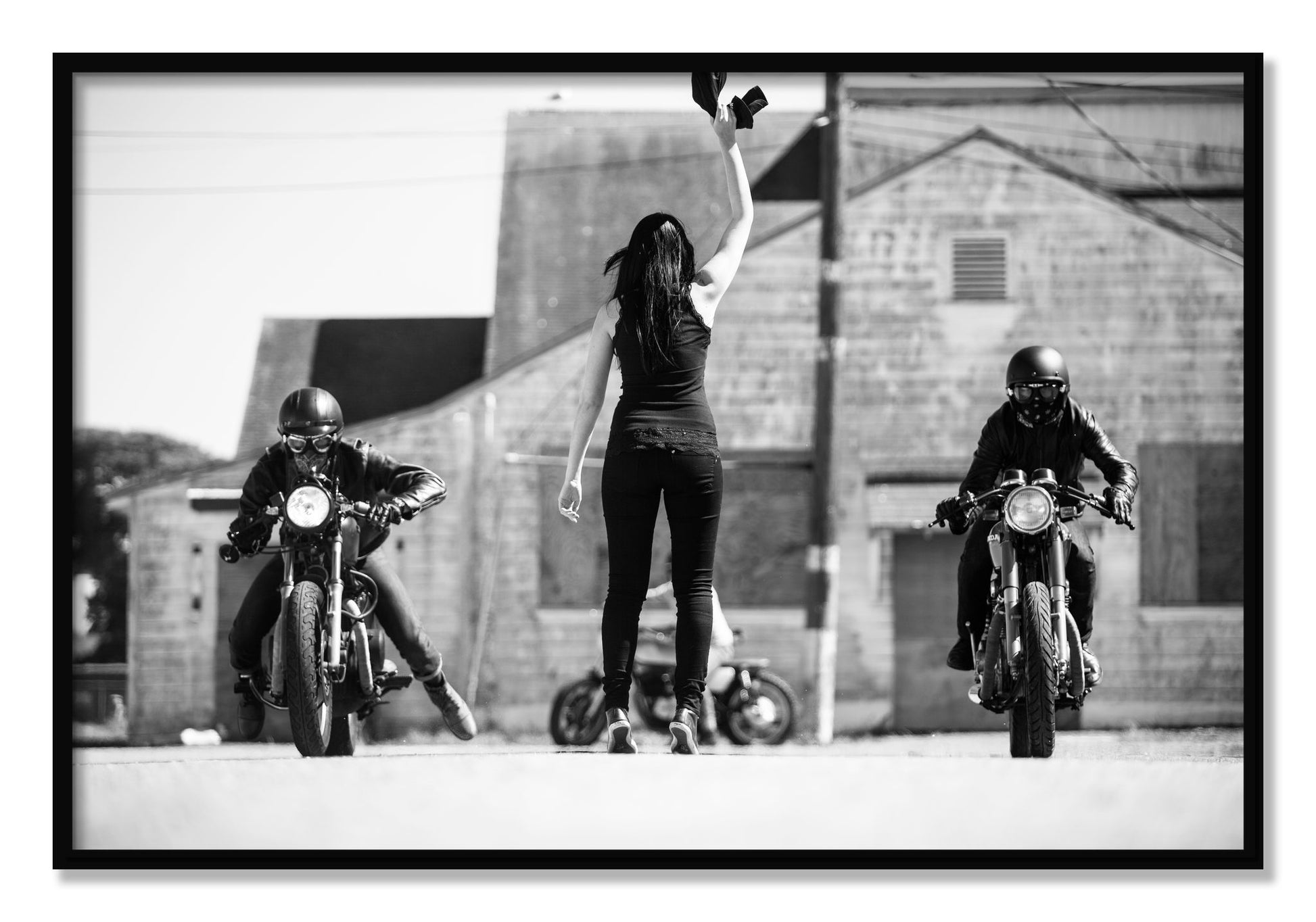 Framed photograph of On Your Mark by Dylan Ozanich, Black frame, Full Bleed