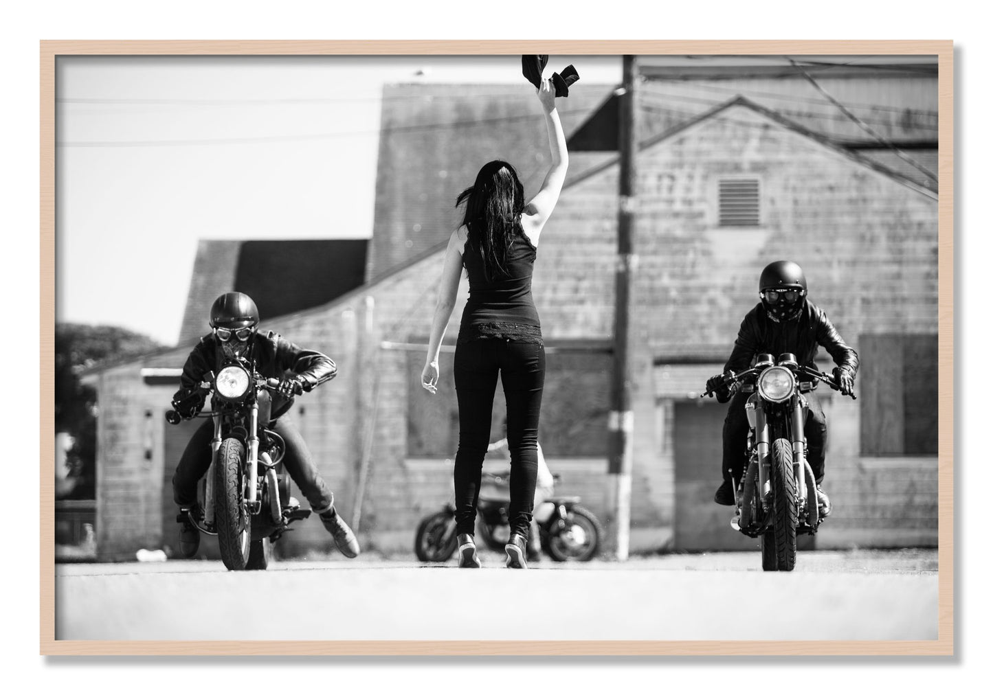 Framed photograph of On Your Mark by Dylan Ozanich, Maple frame, Full Bleed
