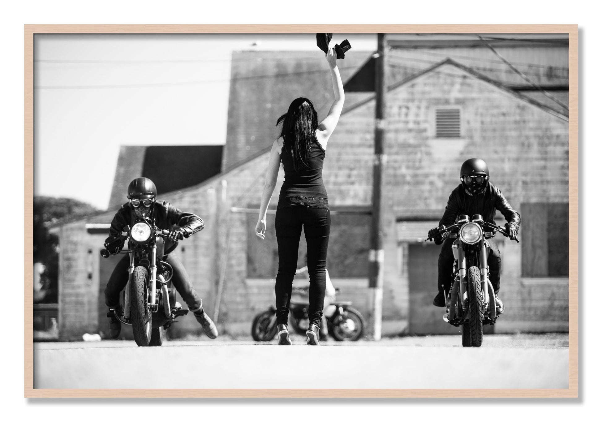 Framed photograph of On Your Mark by Dylan Ozanich, Maple frame, Full Bleed