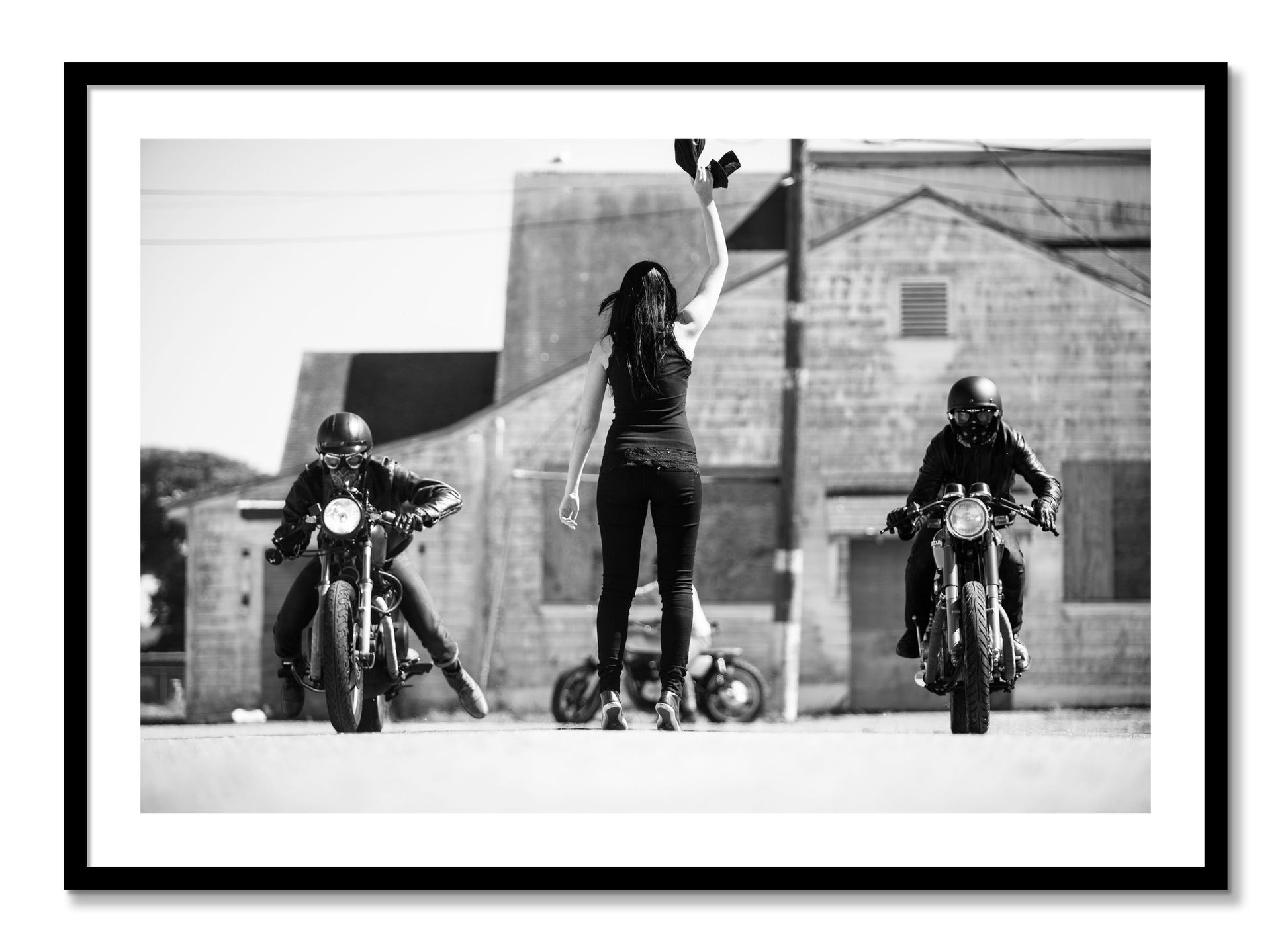 Framed photograph of On Your Mark by Dylan Ozanich, Black frame, Borders