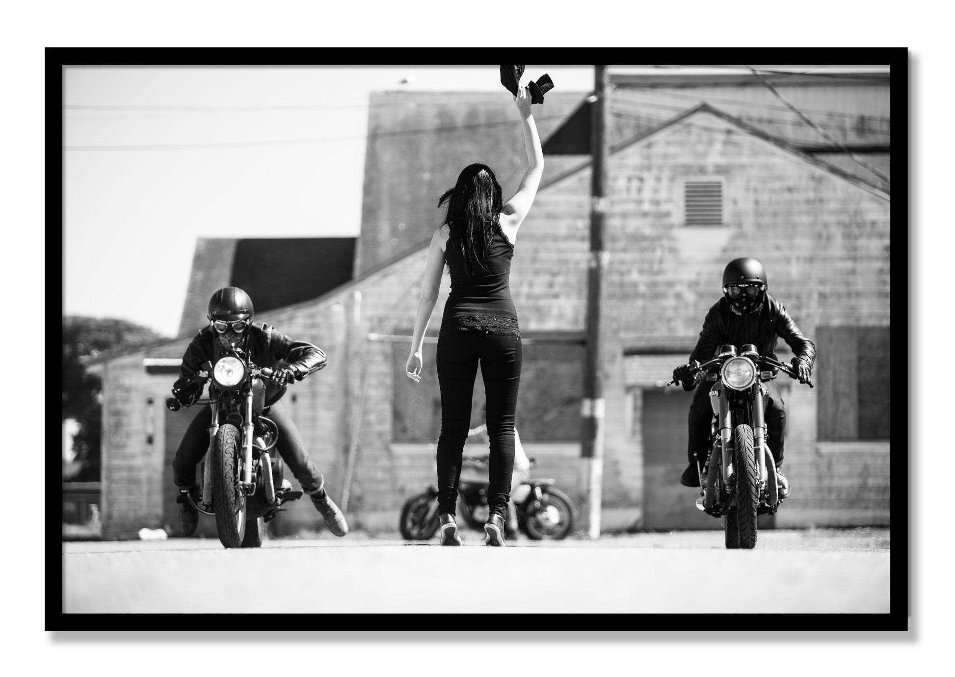 Framed photograph of On Your Mark by Dylan Ozanich, Black frame, Full Bleed