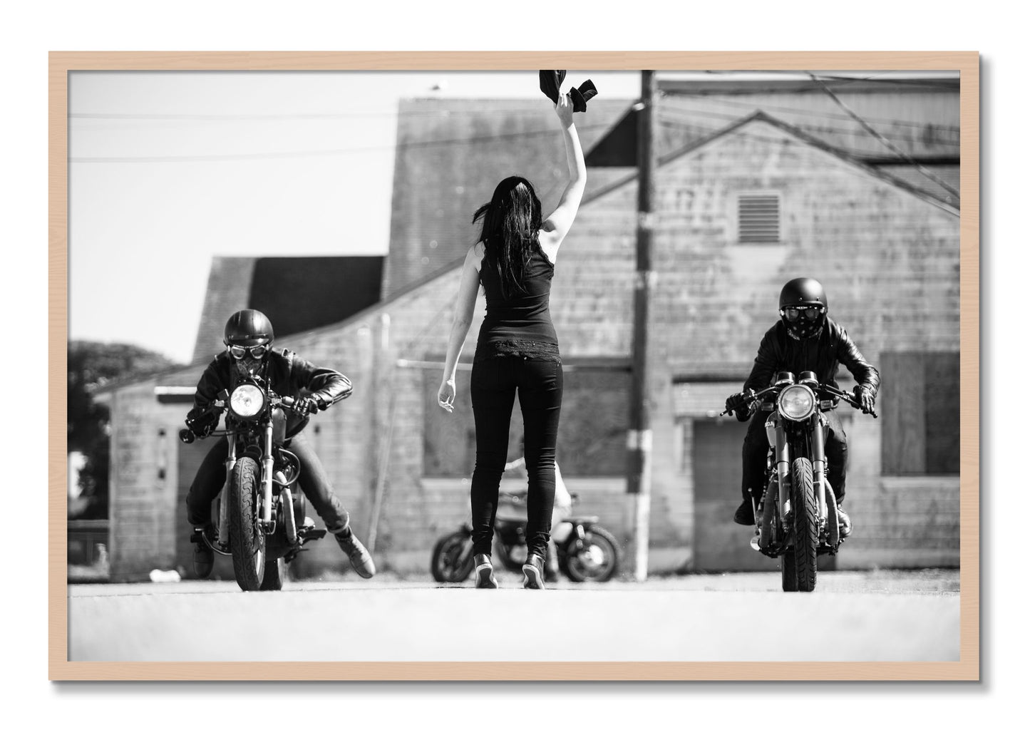 Framed photograph of On Your Mark by Dylan Ozanich, Maple frame, Full Bleed