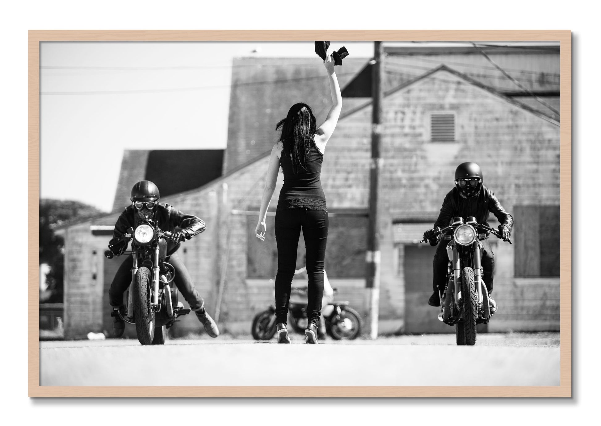 Framed photograph of On Your Mark by Dylan Ozanich, Maple frame, Full Bleed