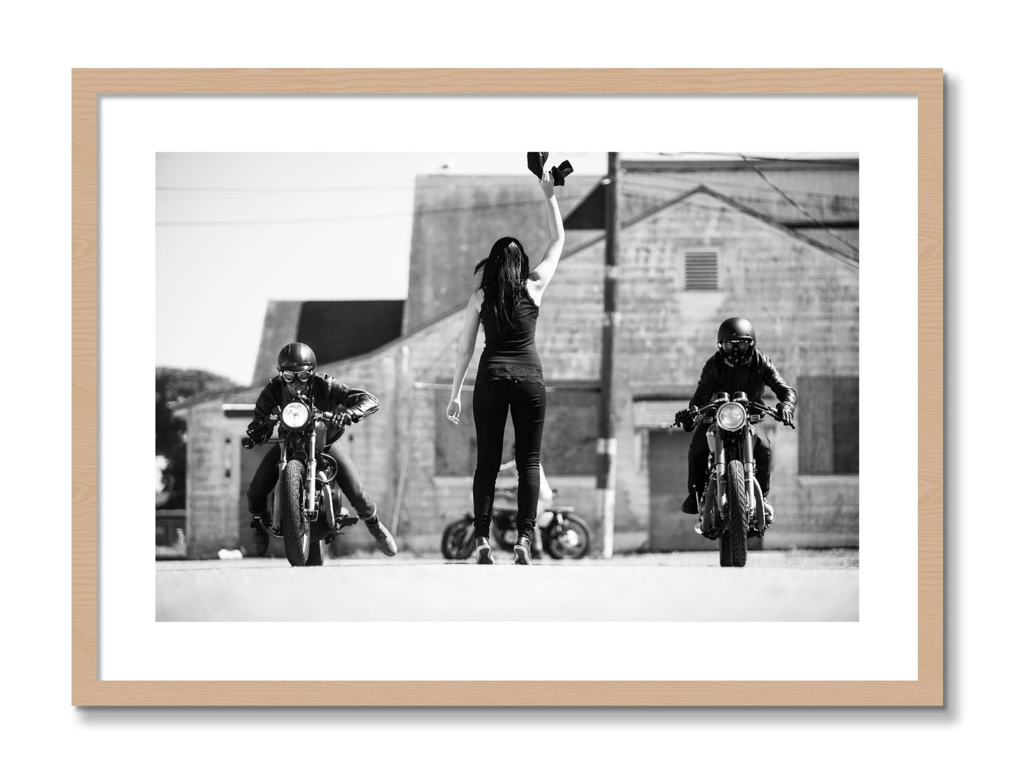 Framed photograph of On Your Mark by Dylan Ozanich, Oak frame, Borders