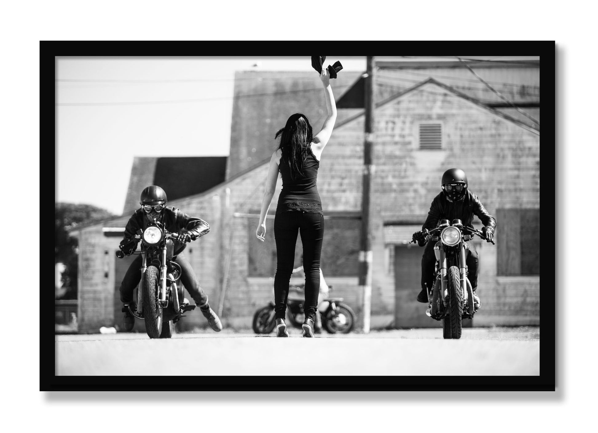 Framed photograph of On Your Mark by Dylan Ozanich, Black frame, Full Bleed