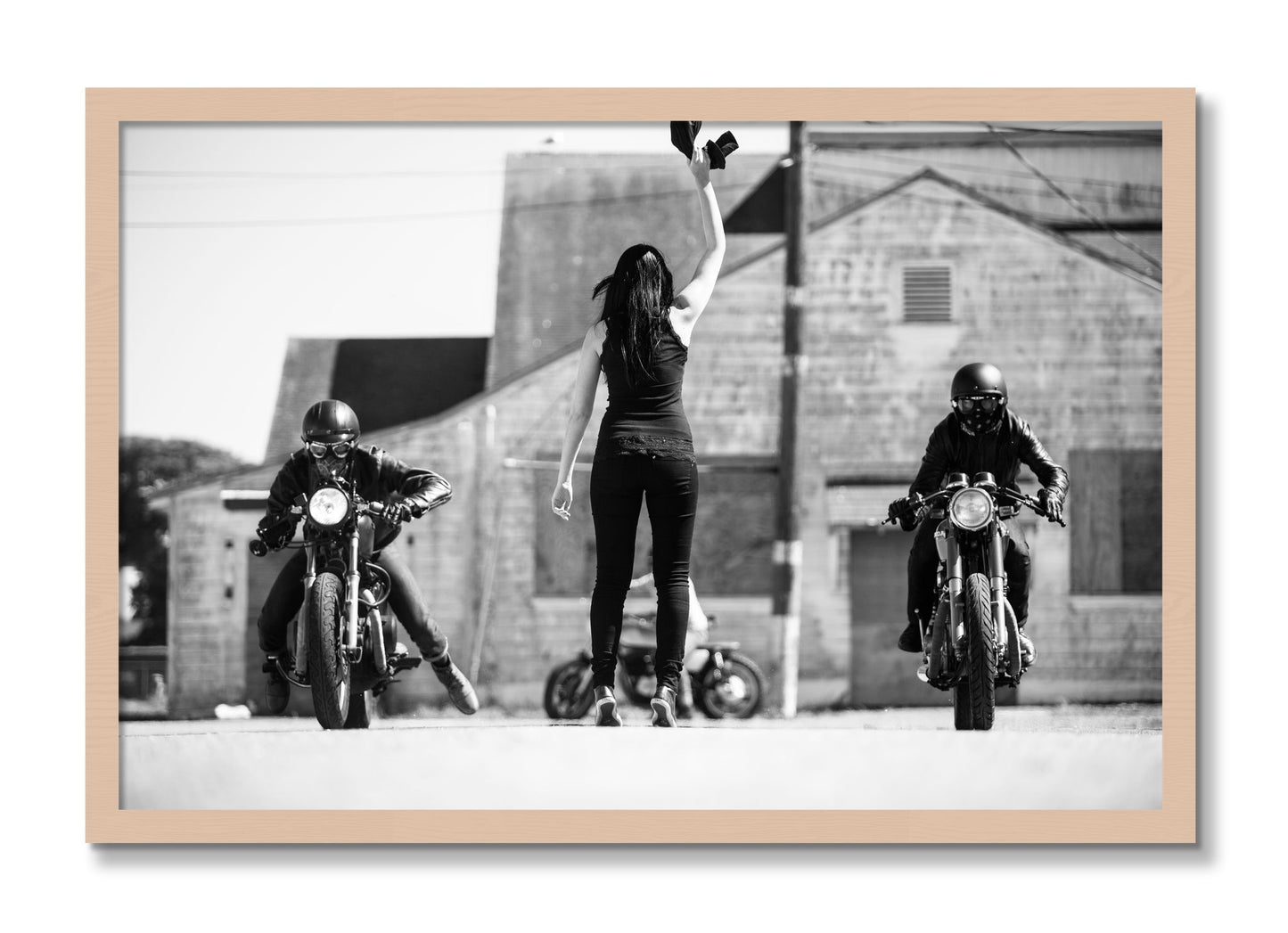 Framed photograph of On Your Mark by Dylan Ozanich, Maple frame, Full Bleed