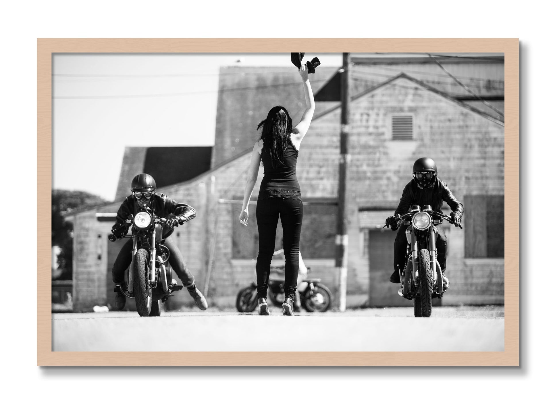 Framed photograph of On Your Mark by Dylan Ozanich, Maple frame, Full Bleed