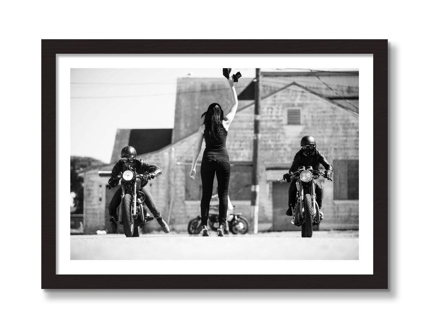 Framed photograph of On Your Mark by Dylan Ozanich, Black frame, Borders