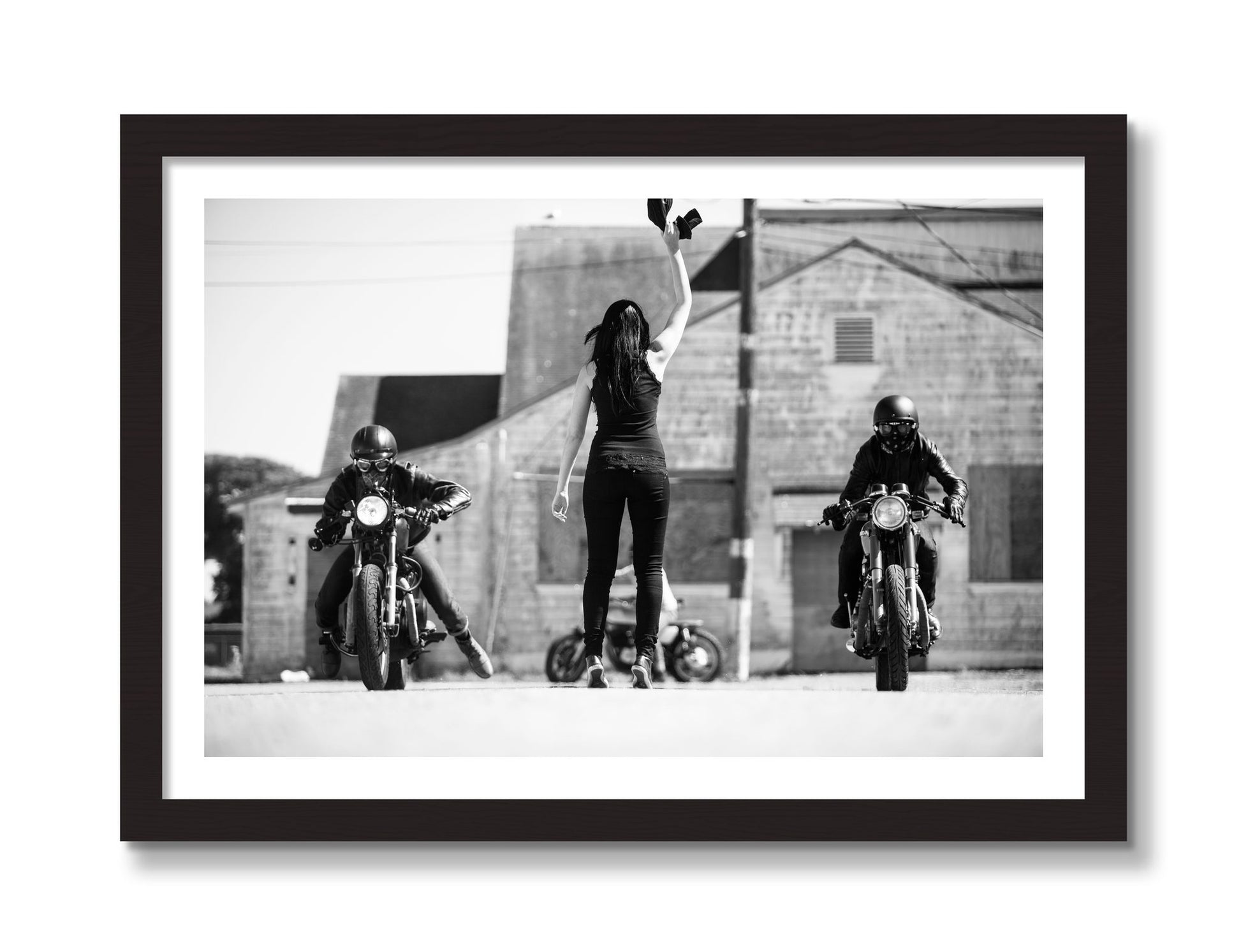 Framed photograph of On Your Mark by Dylan Ozanich, Black frame, Borders