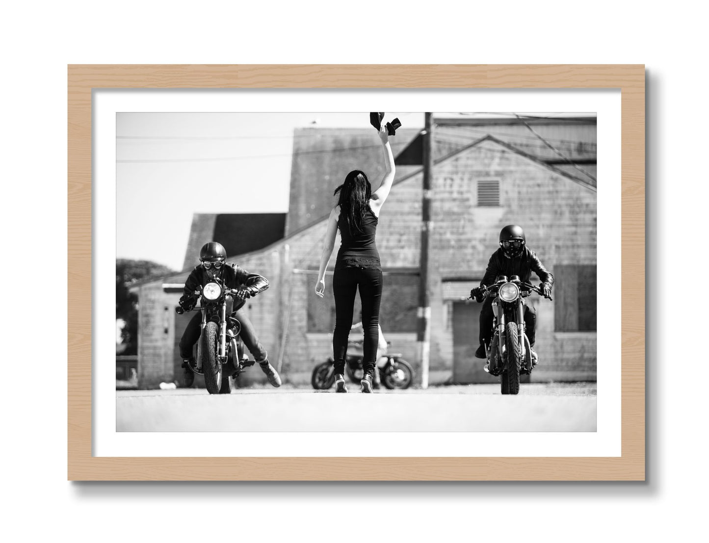 Framed photograph of On Your Mark by Dylan Ozanich, Oak frame, Borders