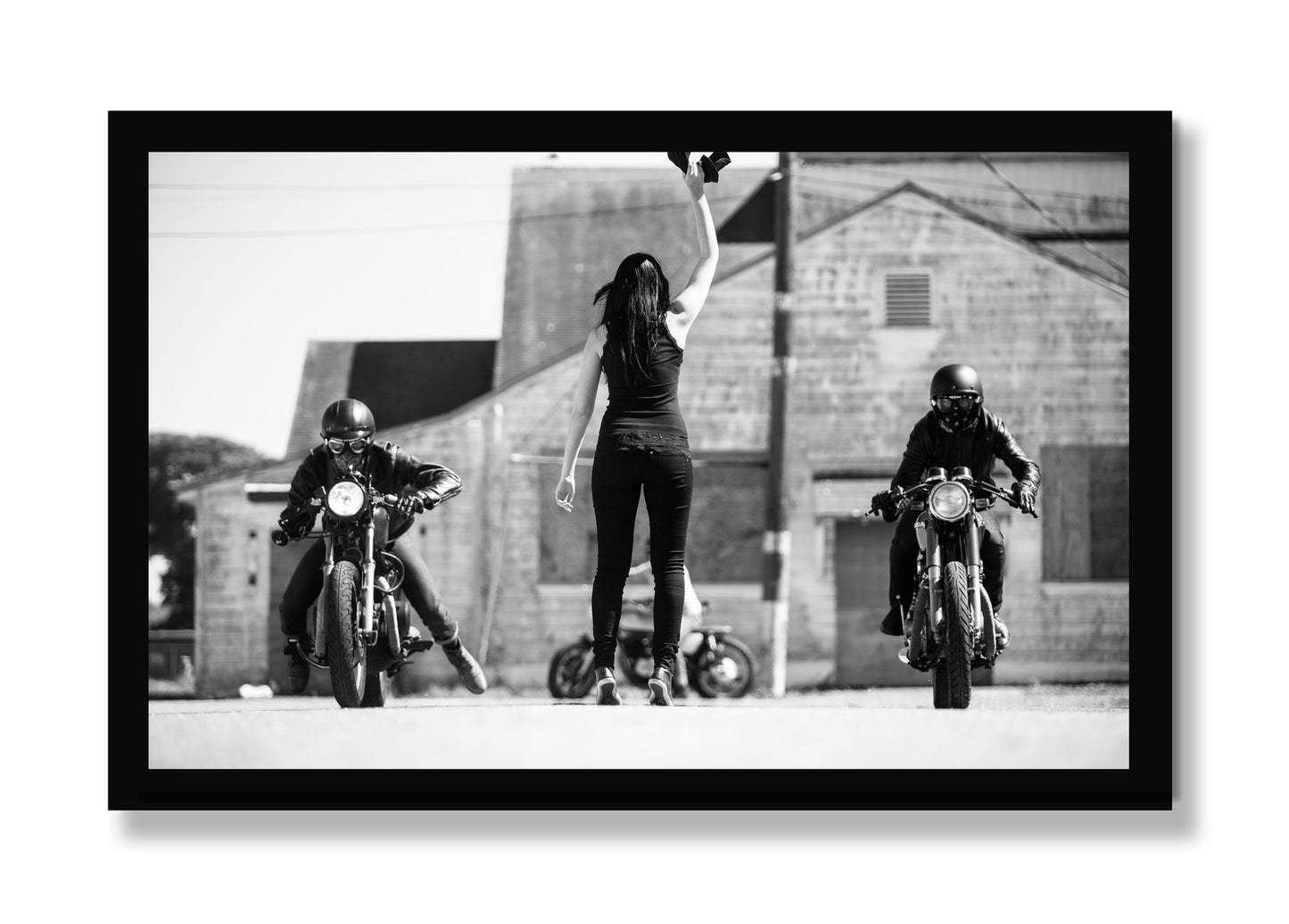 Framed photograph of On Your Mark by Dylan Ozanich, Black frame, Full Bleed