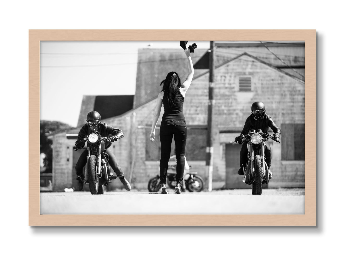 Framed photograph of On Your Mark by Dylan Ozanich, Maple frame, Full Bleed