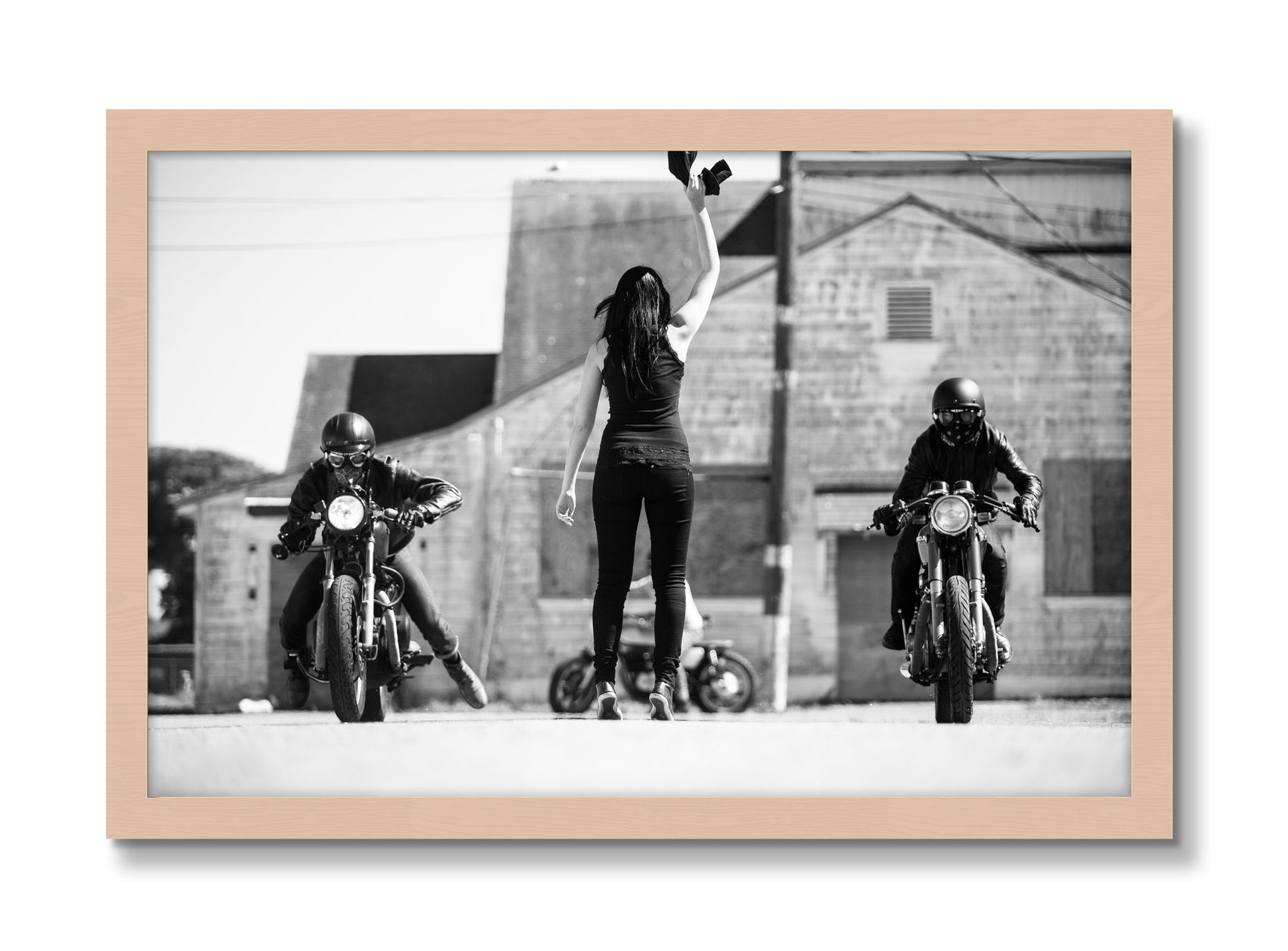 Framed photograph of On Your Mark by Dylan Ozanich, Maple frame, Full Bleed