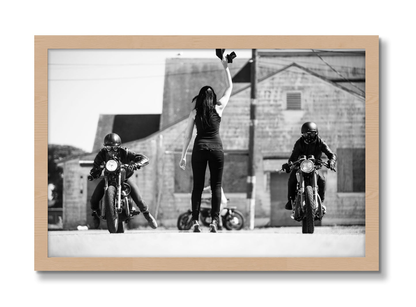 Framed photograph of On Your Mark by Dylan Ozanich, Oak frame, Full Bleed