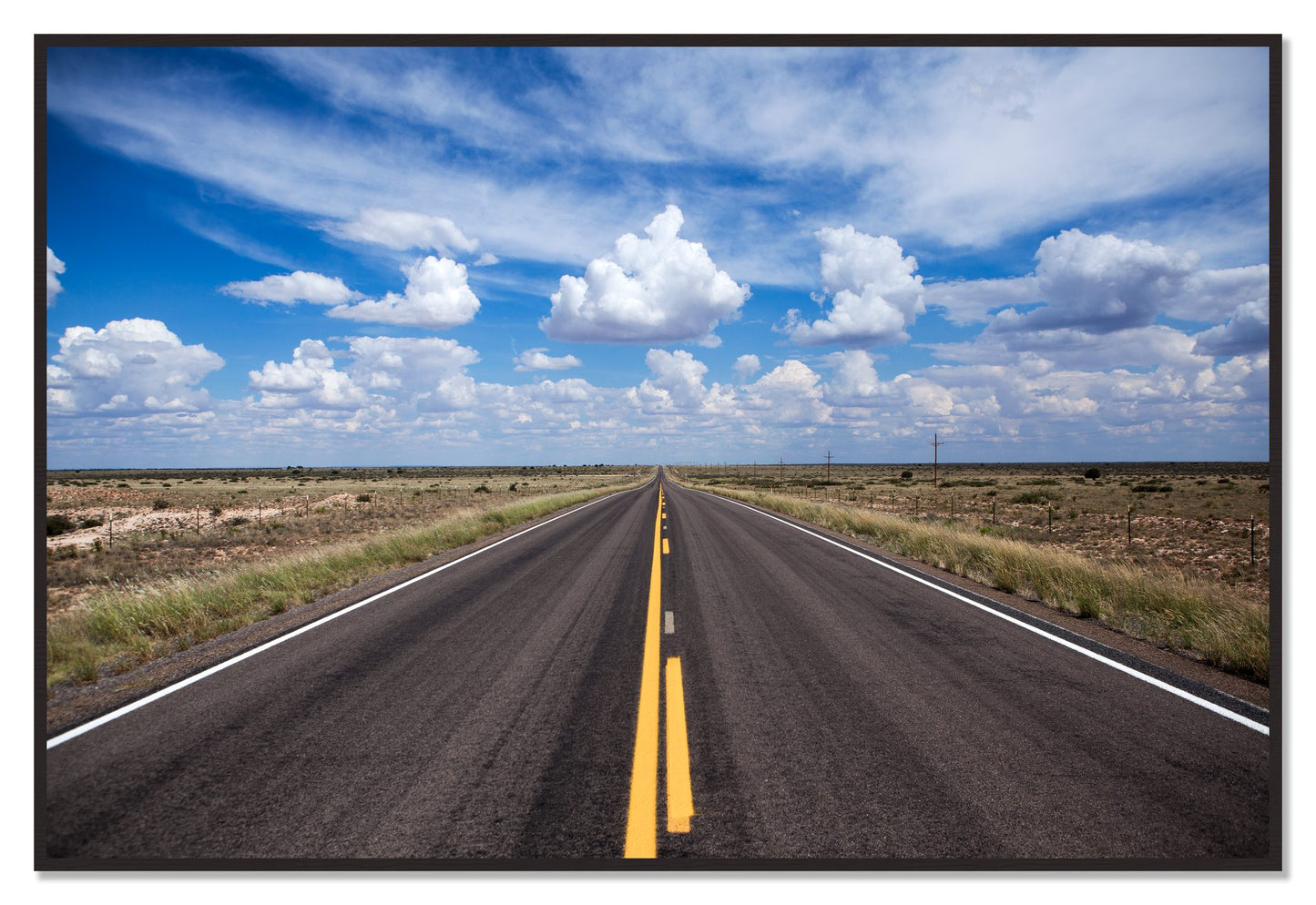 Open Road by Dylan Ozanich, 48×72 Full Bleed Print in a Black Walnut frame