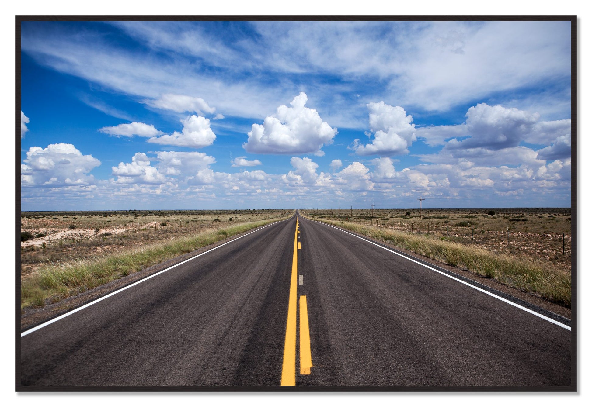Open Road by Dylan Ozanich, 48×72 Full Bleed Print in a Black Walnut frame