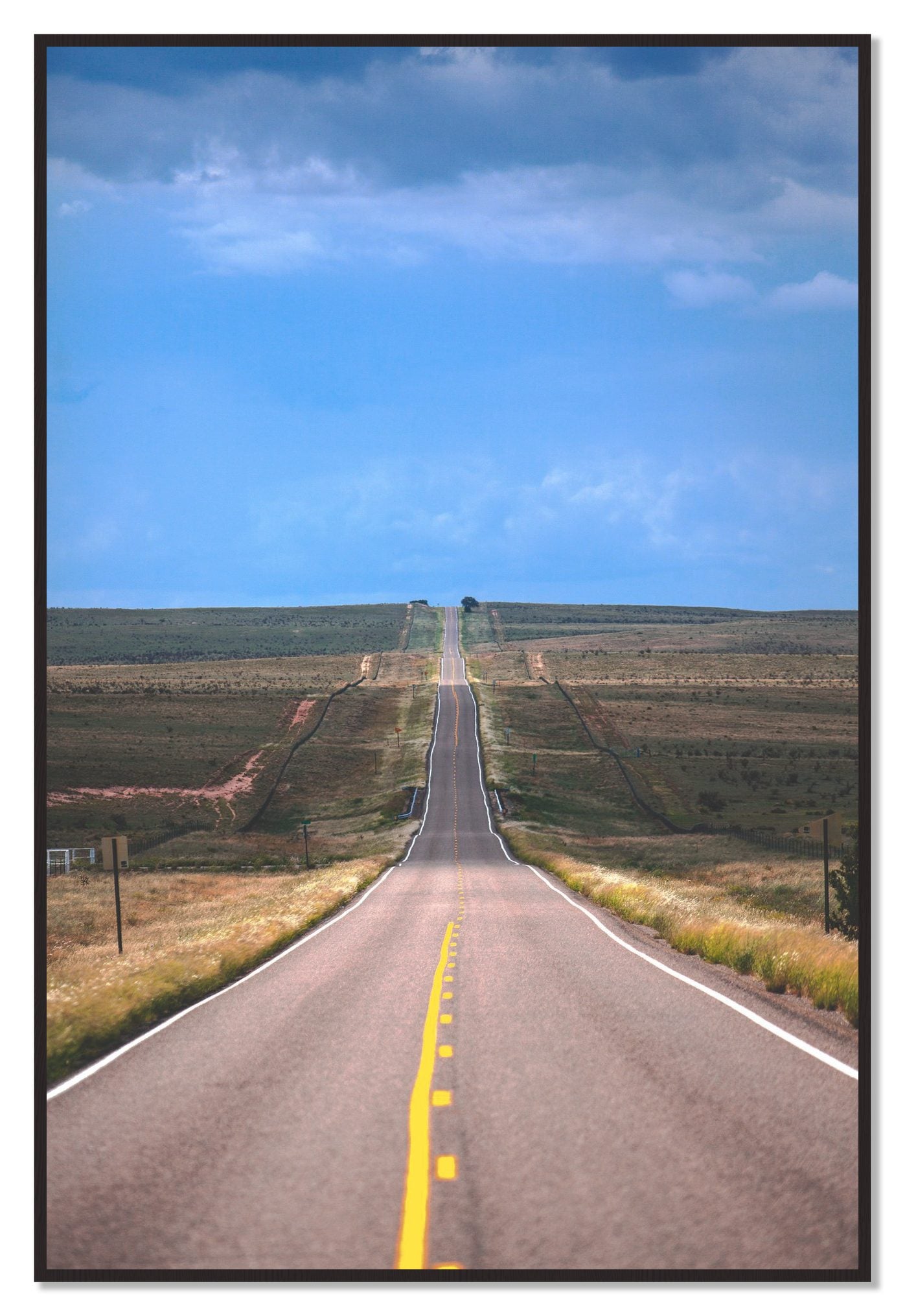 Over The Hill by Dylan Ozanich, 48×72 Full Bleed Print in a Black Walnut frame