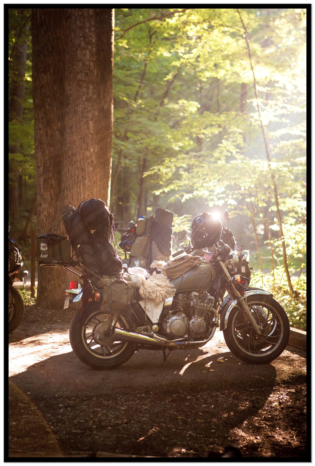 Pack Up And Go by Dylan Ozanich, 48×72 Full Bleed Print in a Black frame