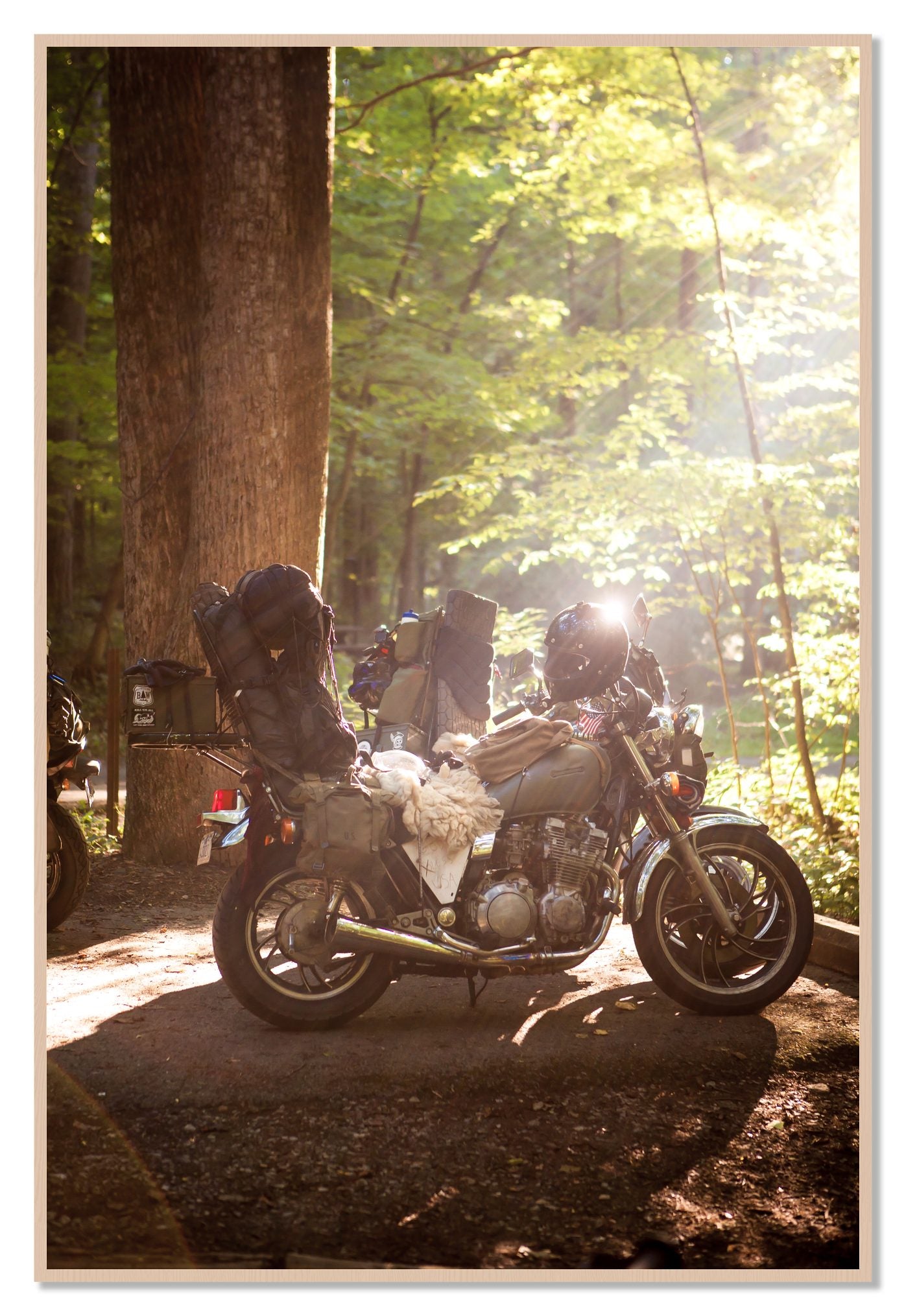 Pack Up And Go by Dylan Ozanich, 48×72 Full Bleed Print in a Maple frame
