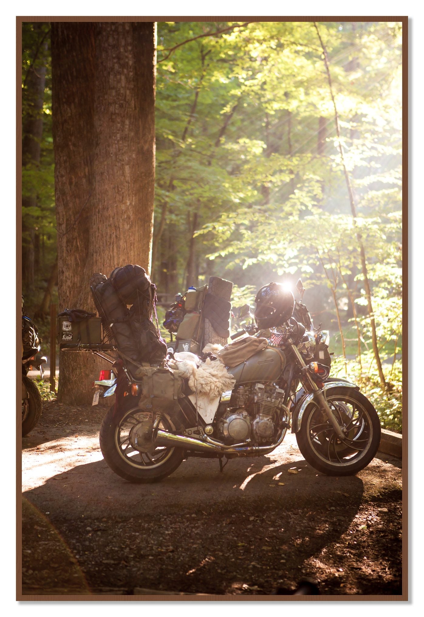 Pack Up And Go by Dylan Ozanich, 48×72 Full Bleed Print in a Walnut frame