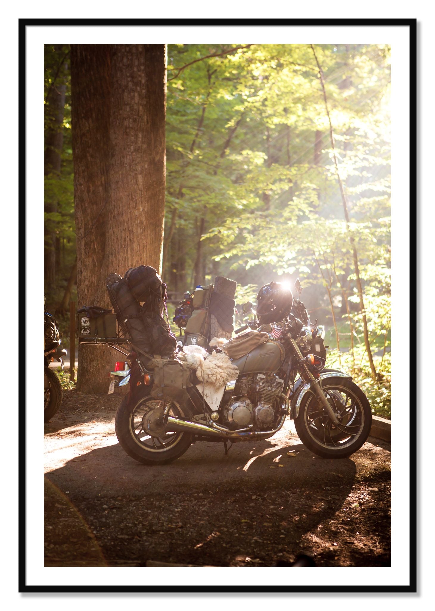 Framed photograph of Pack Up And Go by Dylan Ozanich, Black frame, Borders