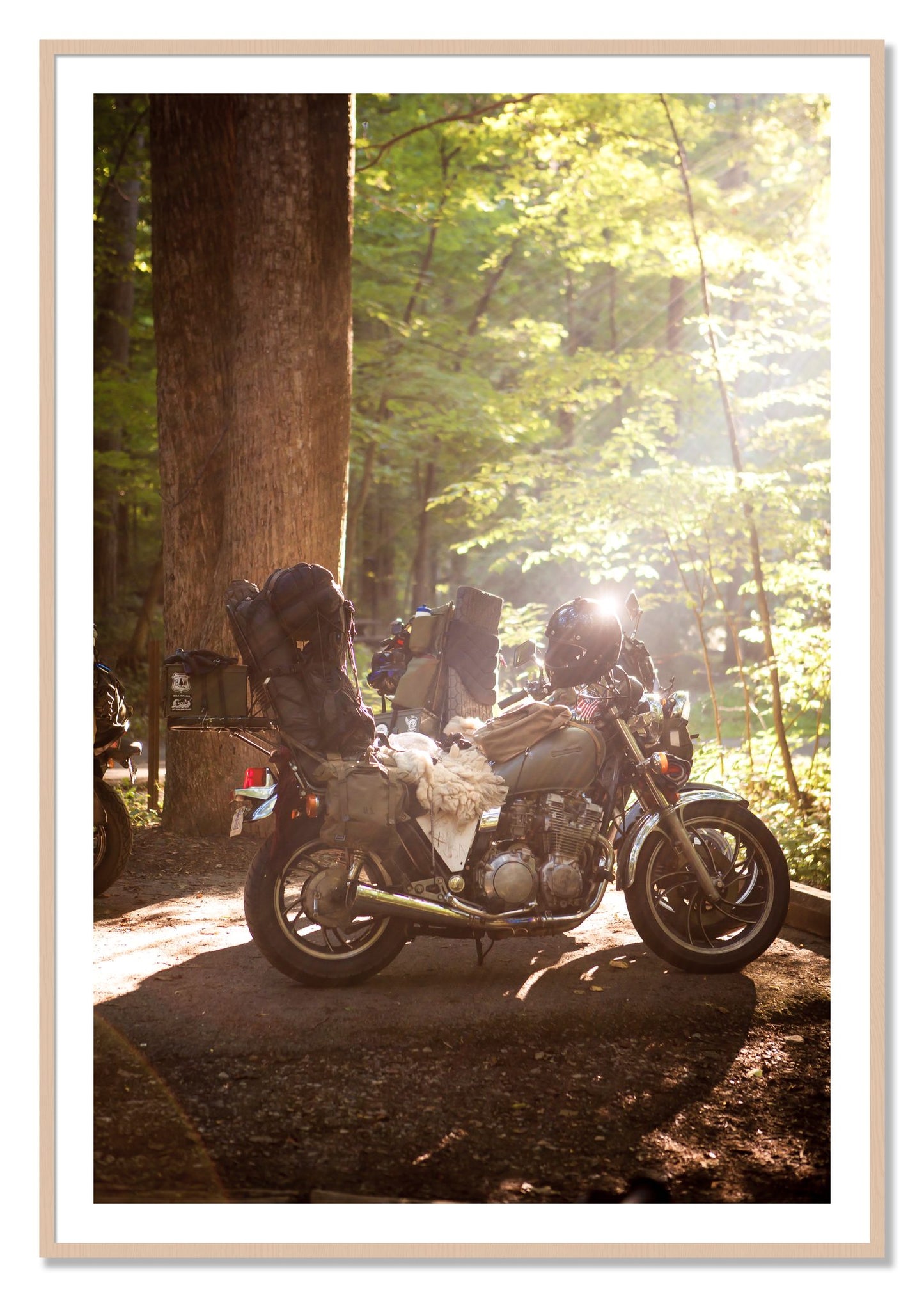 Framed photograph of Pack Up And Go by Dylan Ozanich, Maple frame, Borders