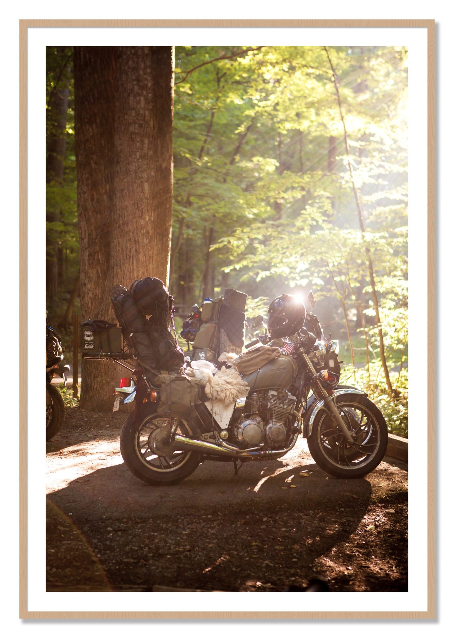 Framed photograph of Pack Up And Go by Dylan Ozanich, Oak frame, Borders