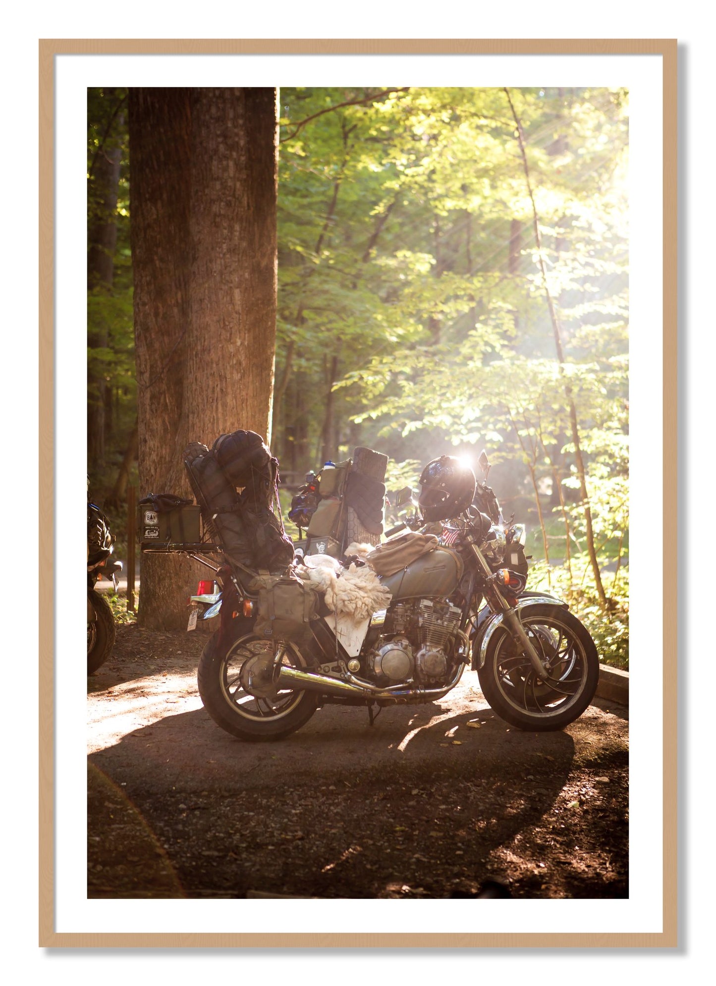 Framed photograph of Pack Up And Go by Dylan Ozanich, Oak frame, Borders