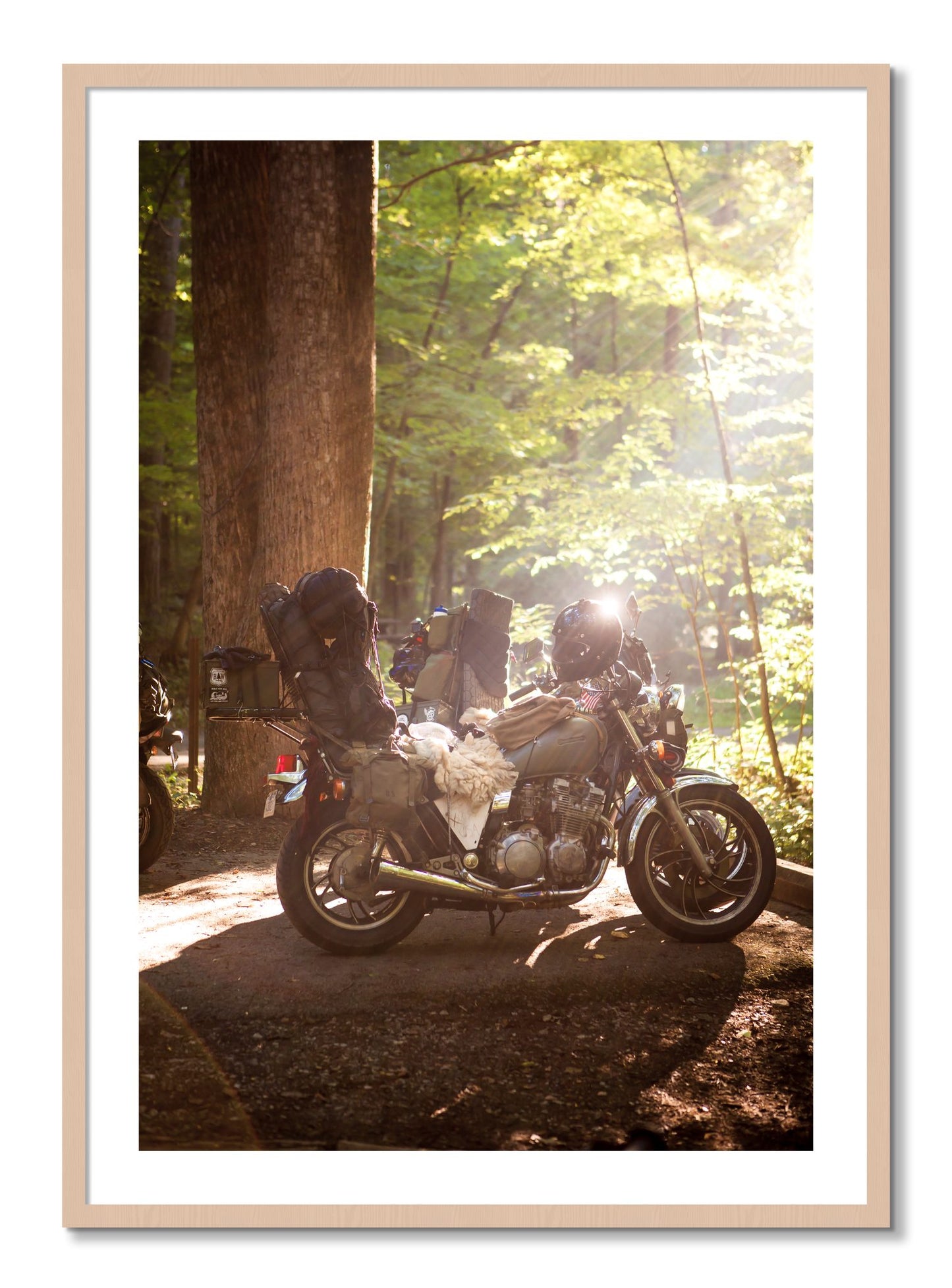 Framed photograph of Pack Up And Go by Dylan Ozanich, Maple frame, Borders