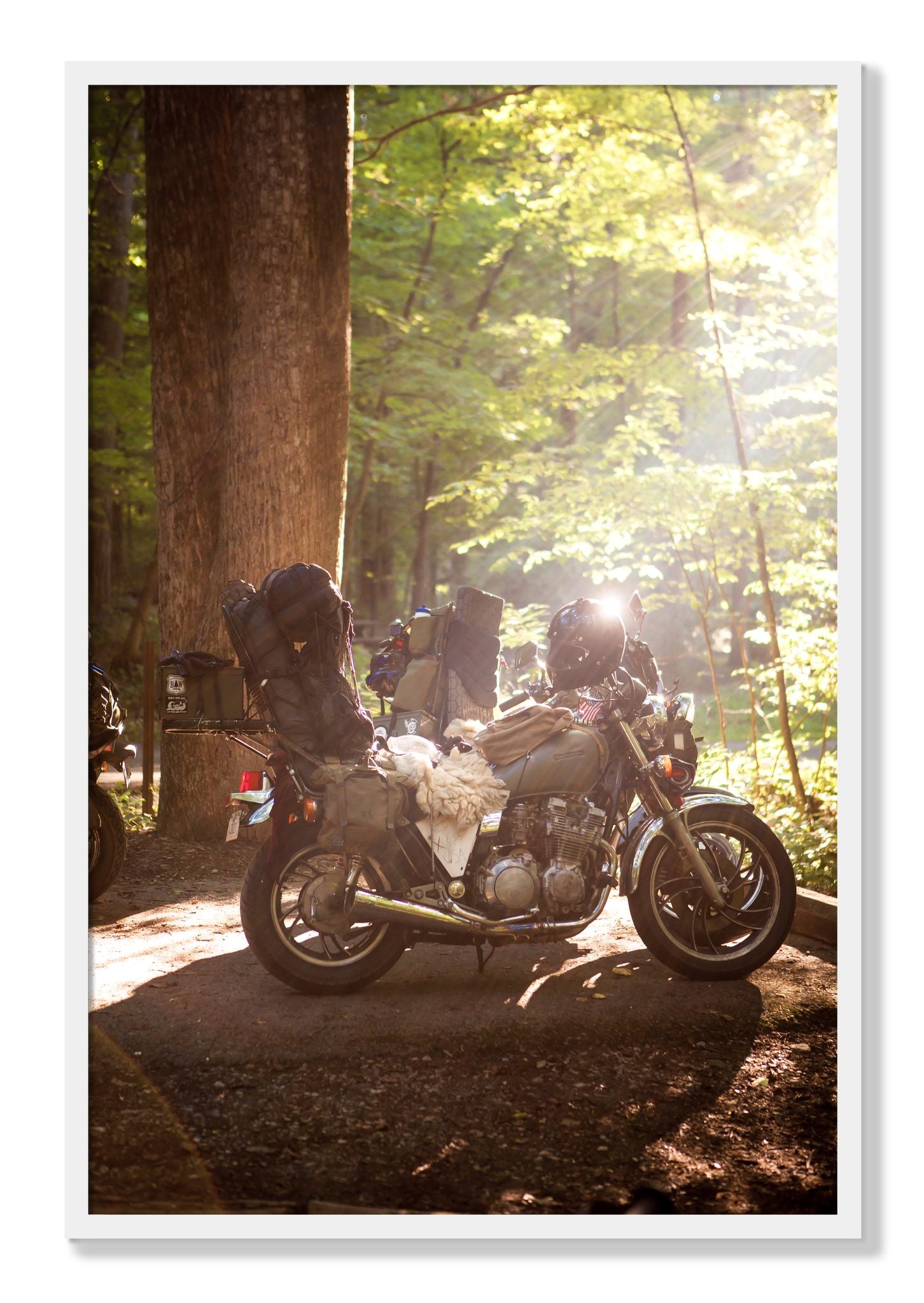 Framed photograph of Pack Up And Go by Dylan Ozanich, White frame, Full Bleed