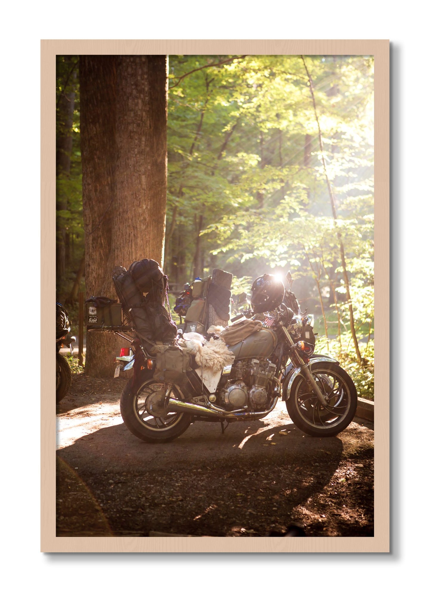 Framed photograph of Pack Up And Go by Dylan Ozanich, Maple frame, Full Bleed
