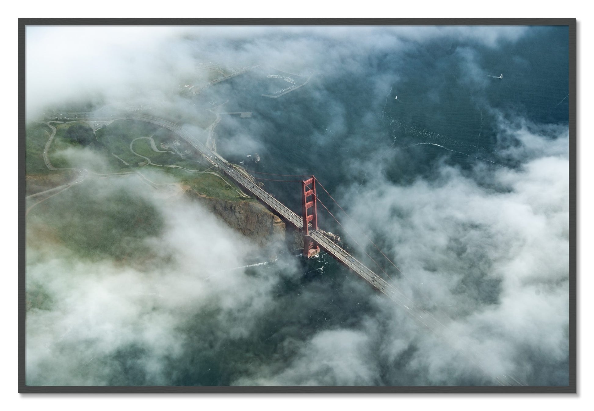 Framed photograph of Peaking Through by Dylan Ozanich, Grey frame, Full Bleed