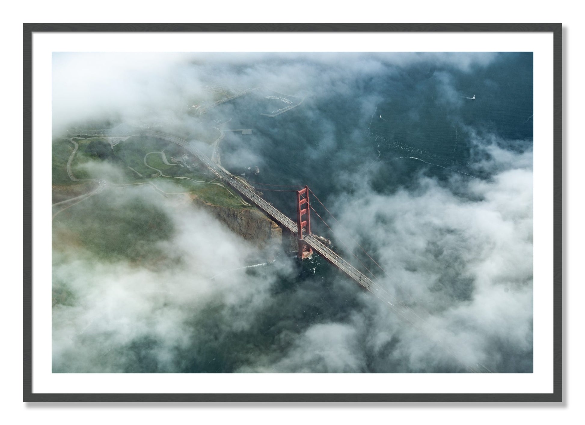 Framed photograph of Peaking Through by Dylan Ozanich, Grey frame, Borders