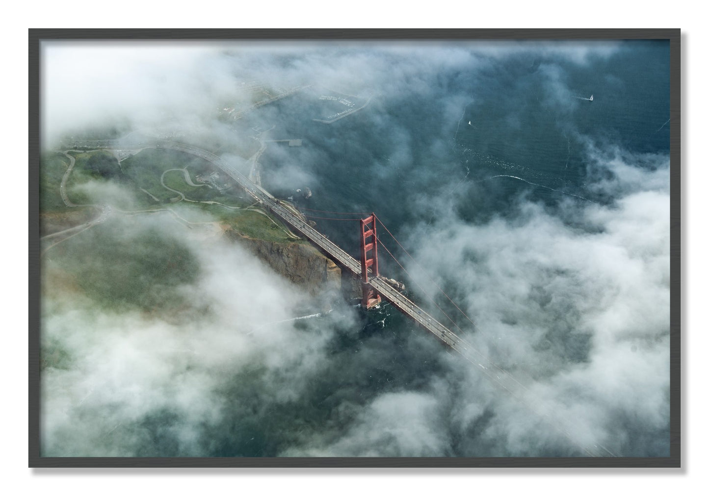 Framed photograph of Peaking Through by Dylan Ozanich, Grey frame, Full Bleed